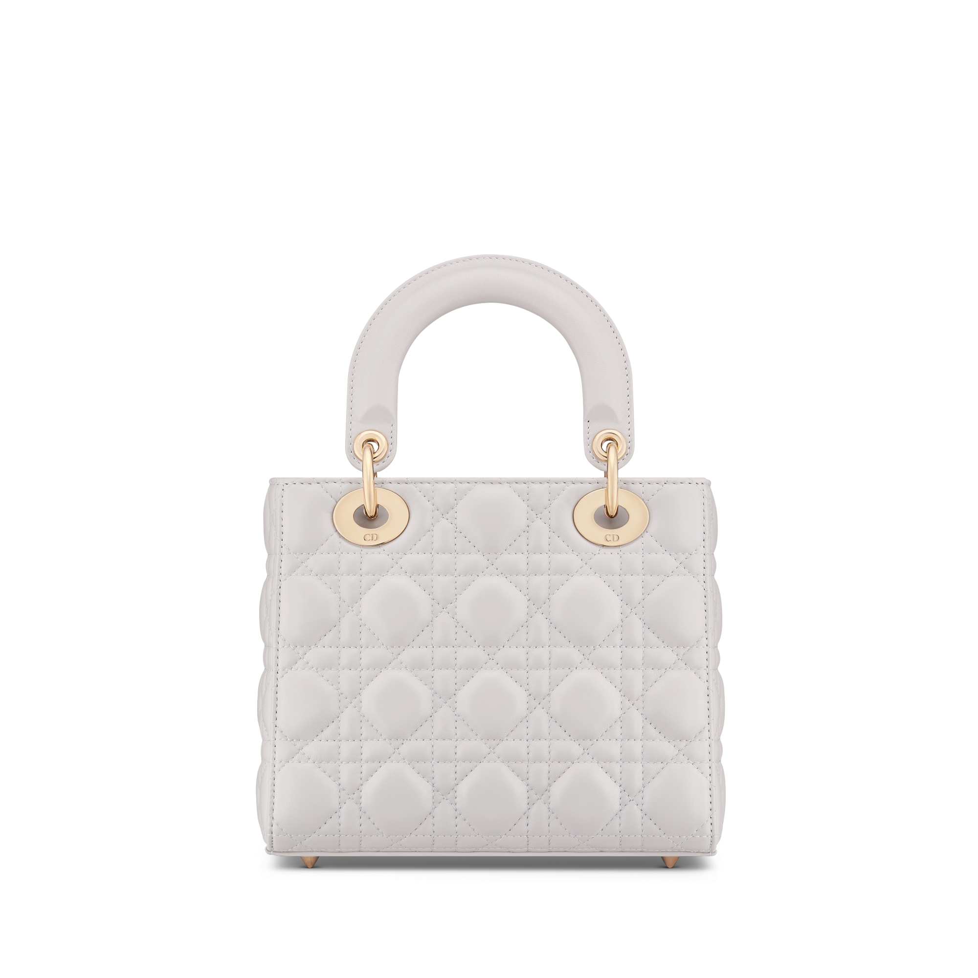Small Lady Dior Bag Soft Gray Cannage Lambskin | DIOR