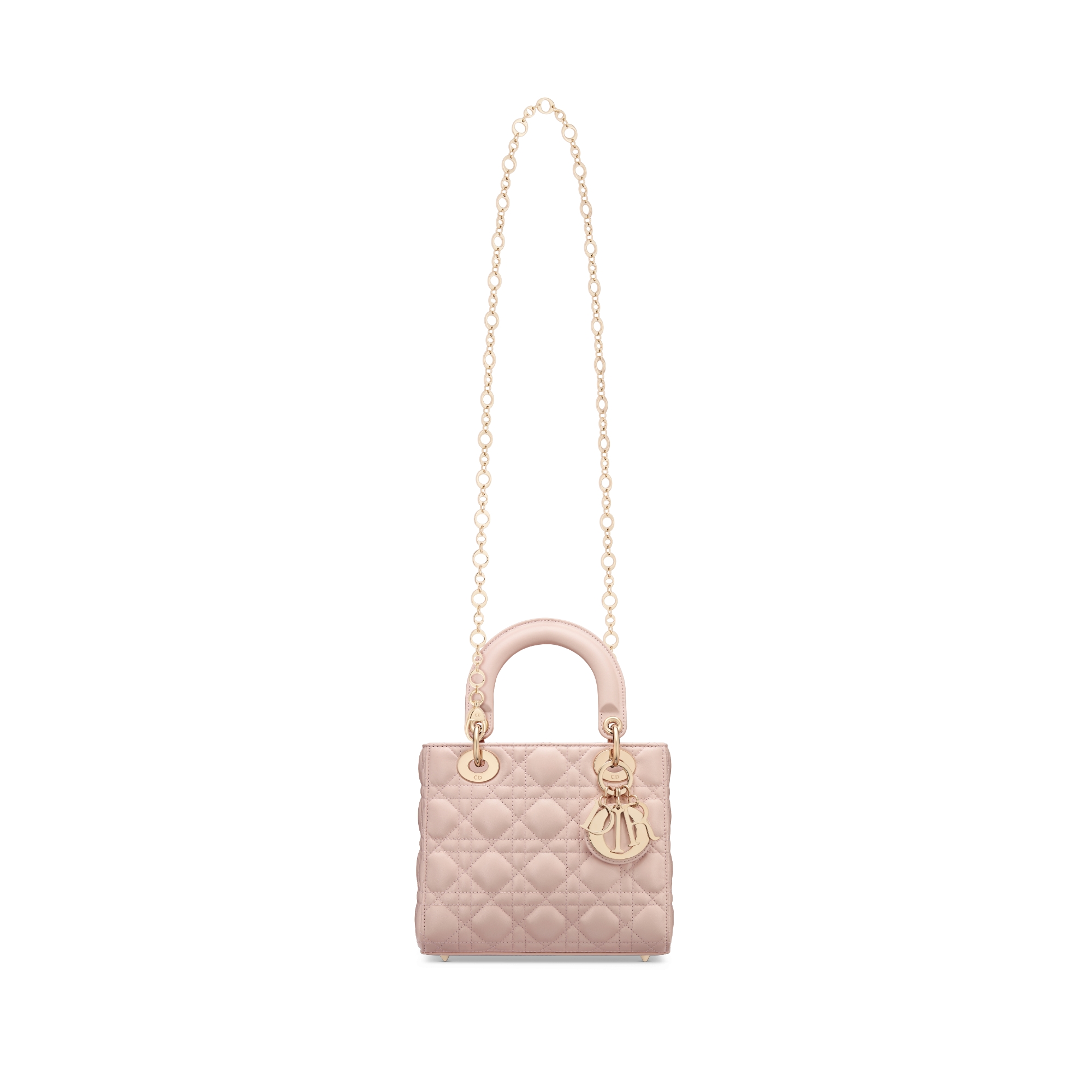 Small Lady Dior Bag Powder Pink Cannage Lambskin E07