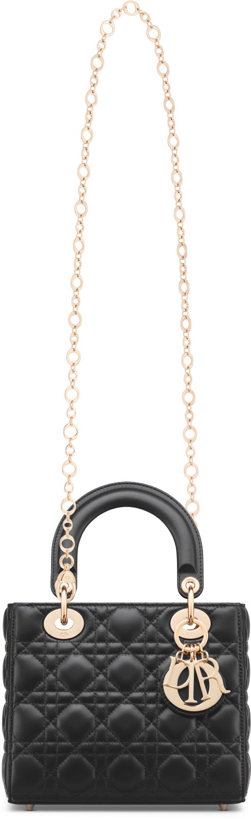 Small Lady Dior Bag Black Cannage Lambskin | DIOR