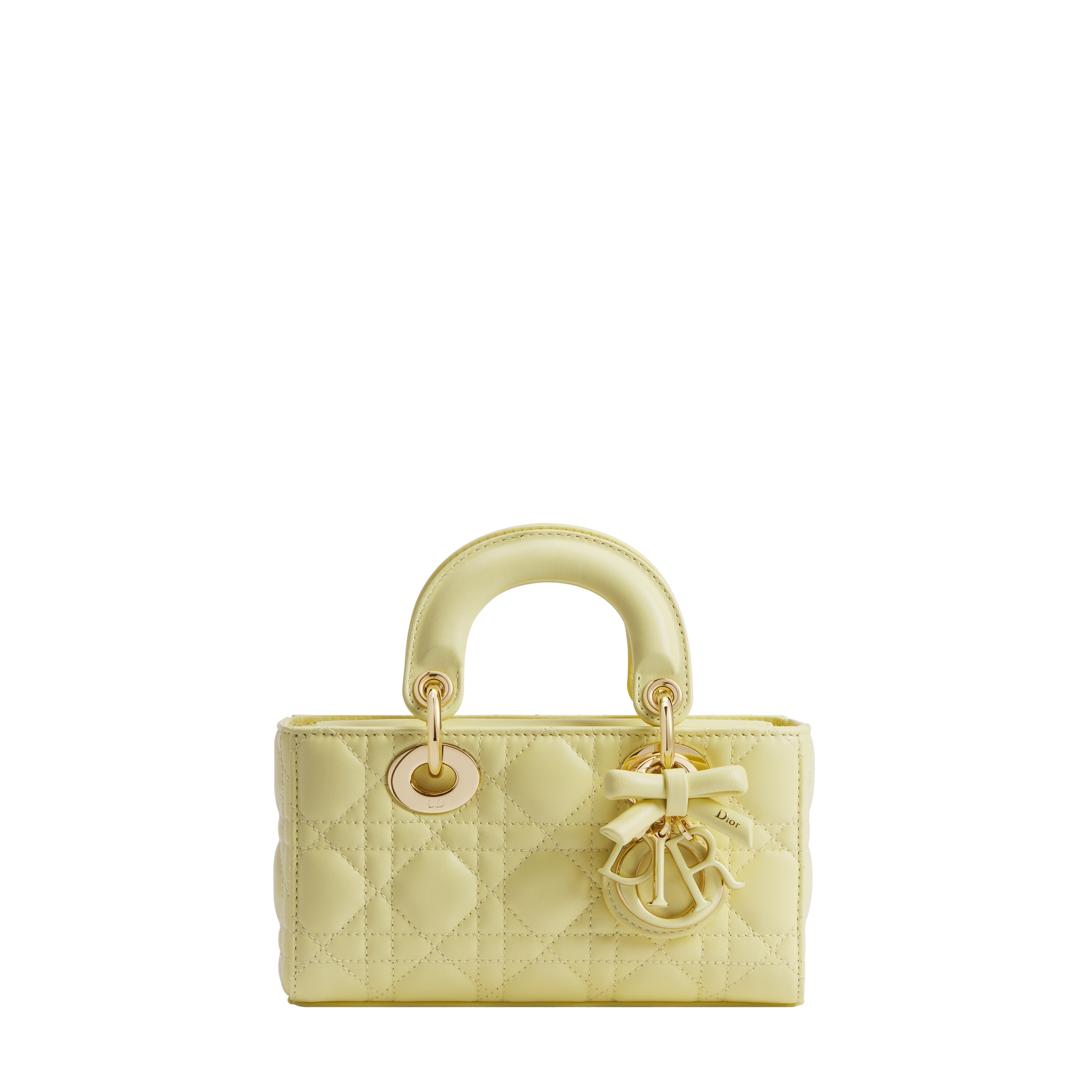Mini Lady D-Joy Bag Mimosa Cannage Lambskin E01