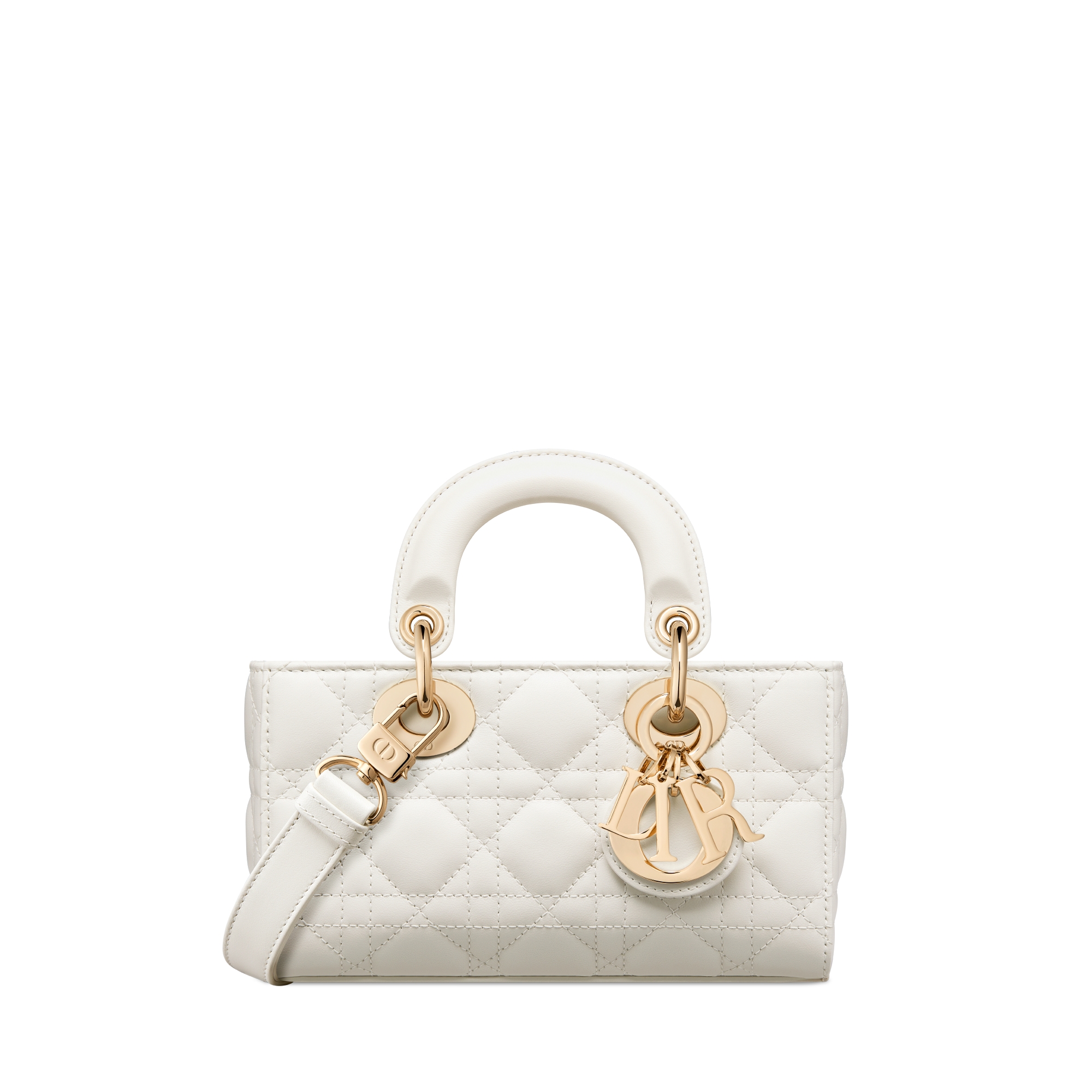 Mini Lady D-Joy Bag Latte Cannage Lambskin E01