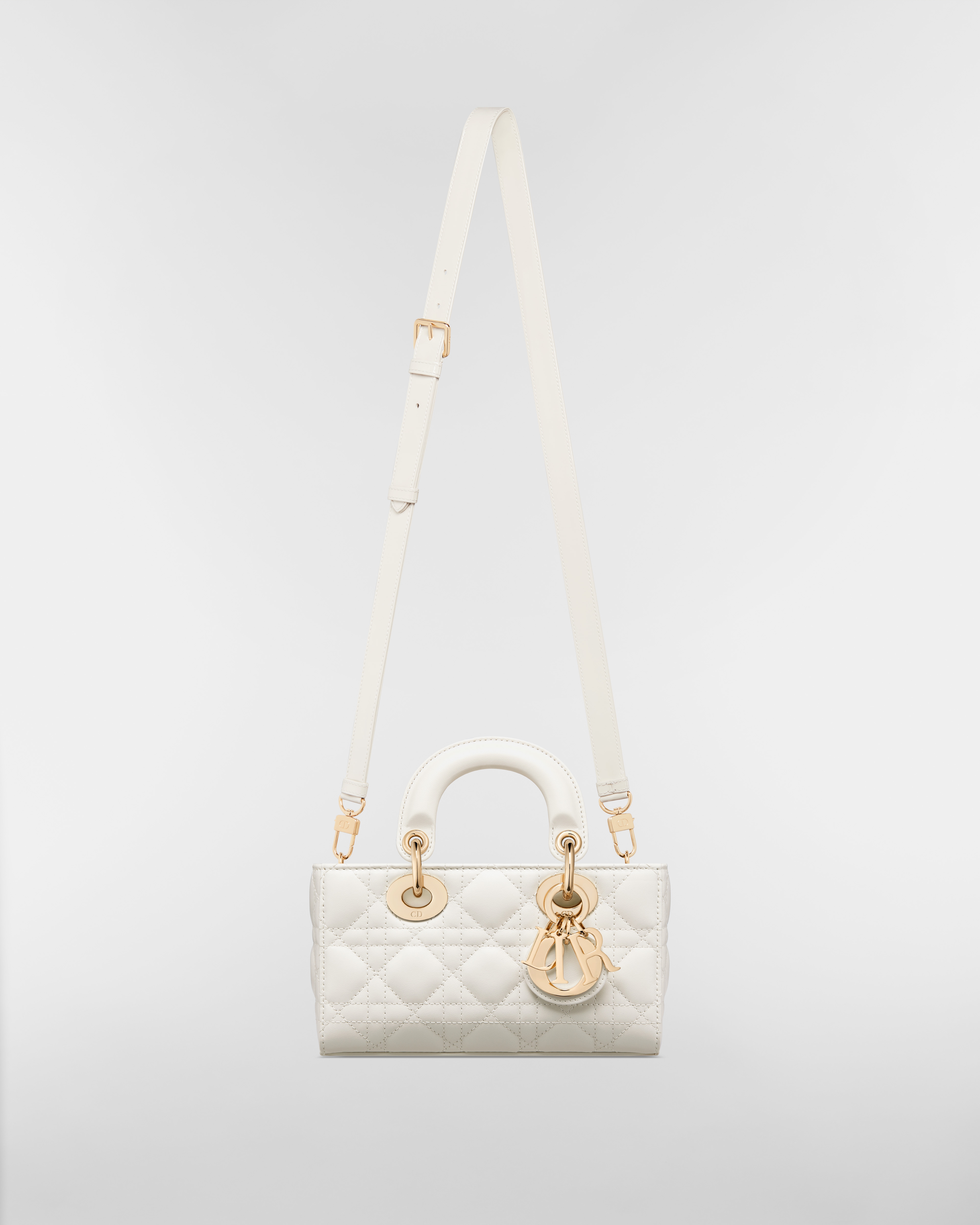 Bolso mini Lady D-Joy Piel de cordero Cannage latte E07
