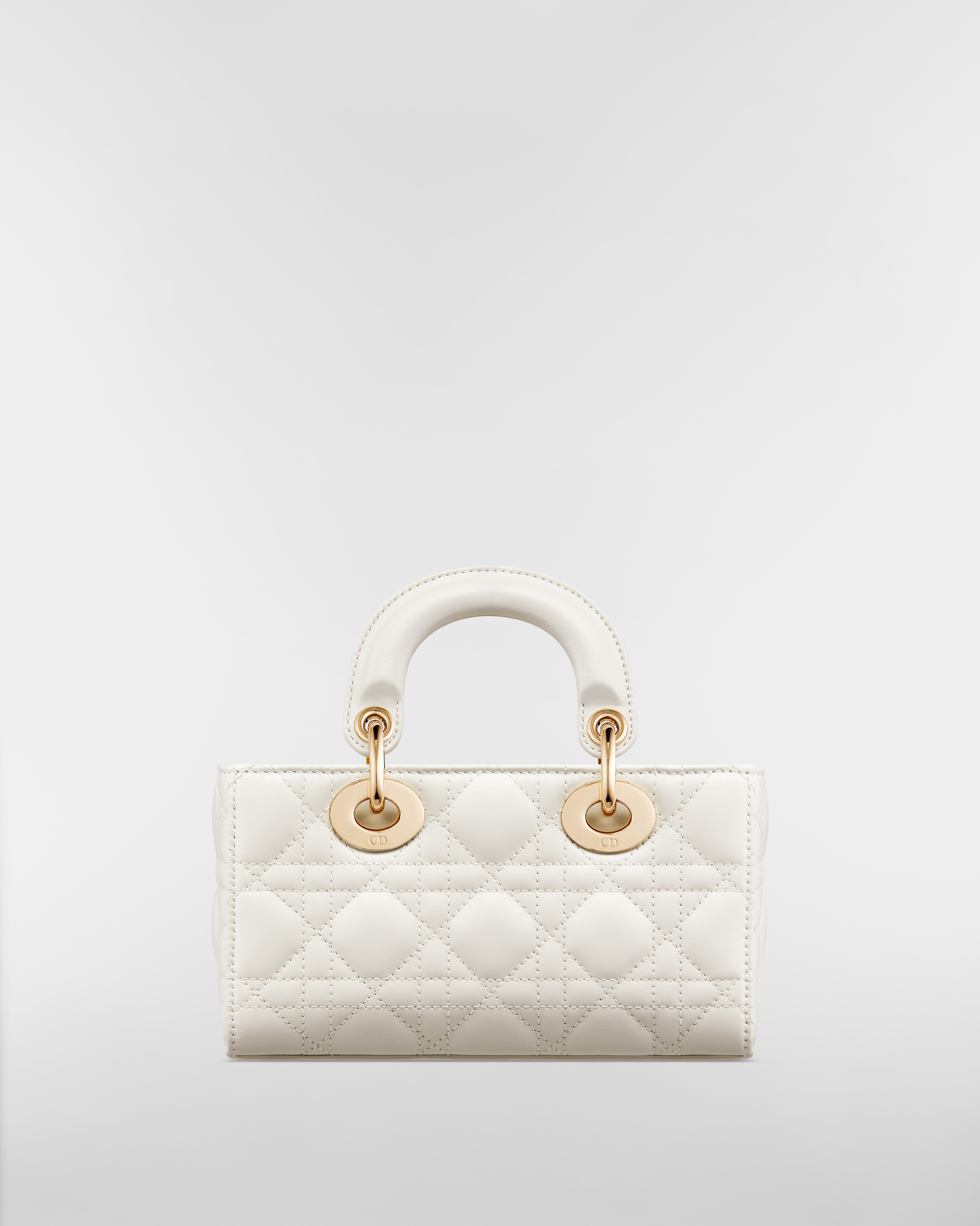 Bolso mini Lady D-Joy Piel de cordero Cannage latte E08