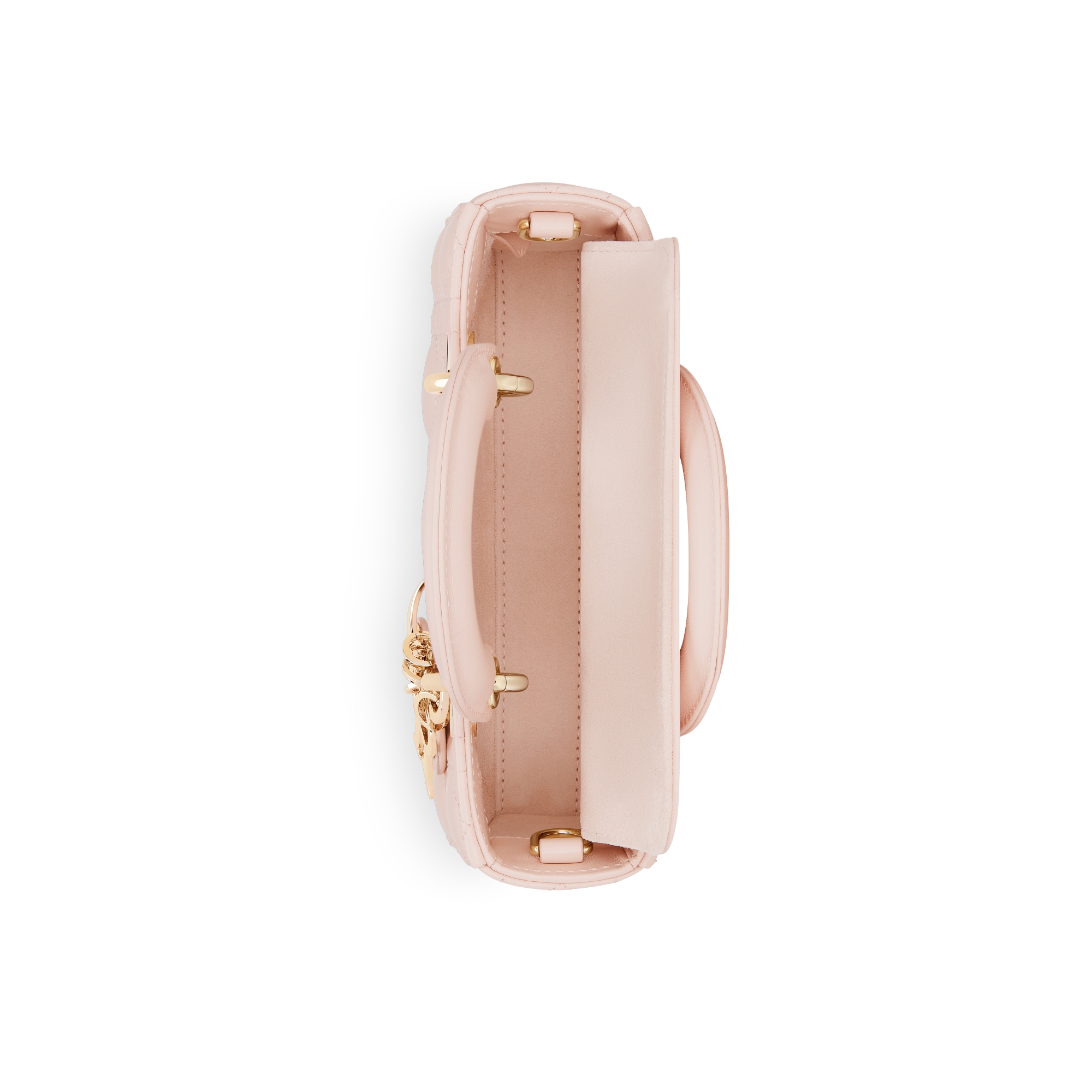 Mini Lady D-Joy Bag Powder Pink Cannage Lambskin E06