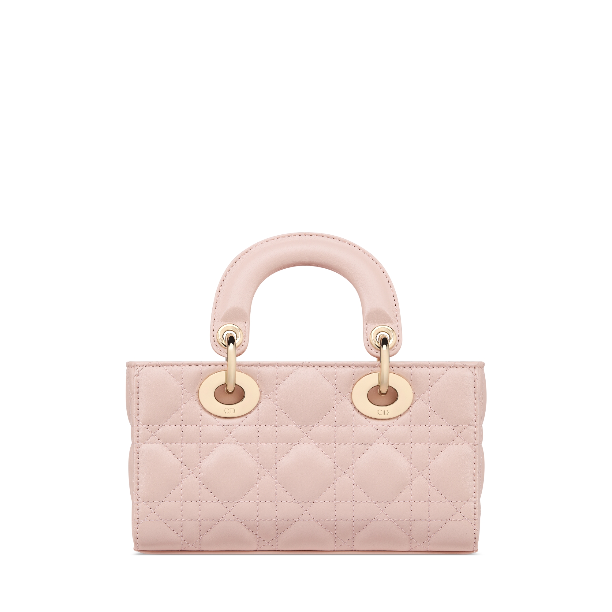 Mini Lady D-Joy Bag Powder Pink Cannage Lambskin E08