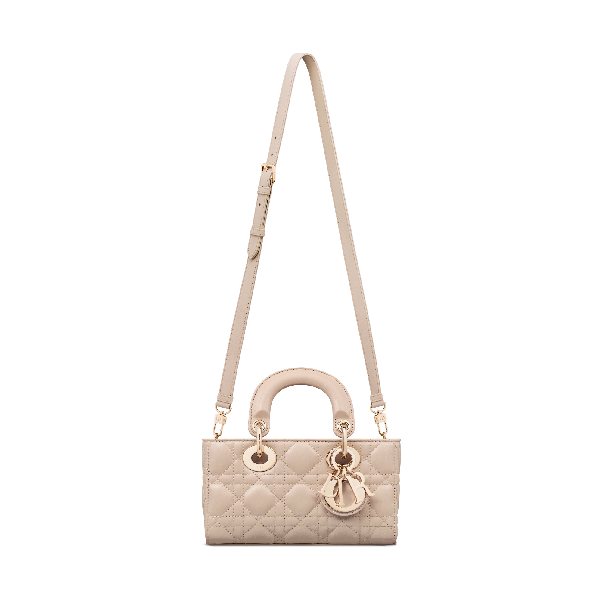 Mini Lady D-Joy Bag Powder Beige Cannage Lambskin E07