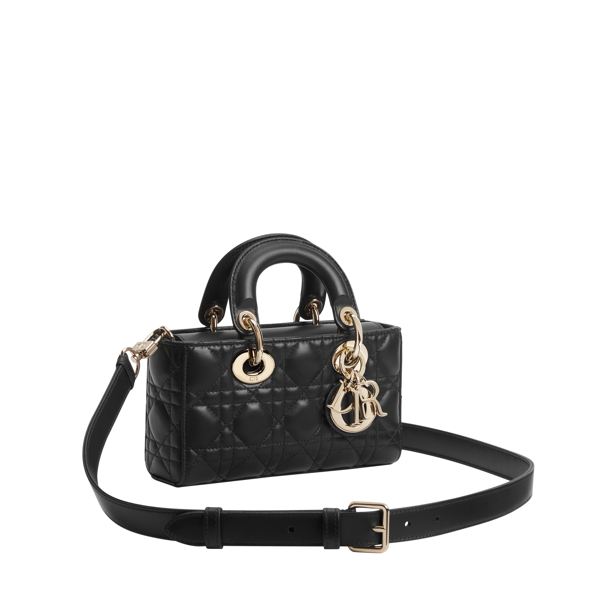 Mini Lady D-Joy Bag Black Cannage Lambskin E03