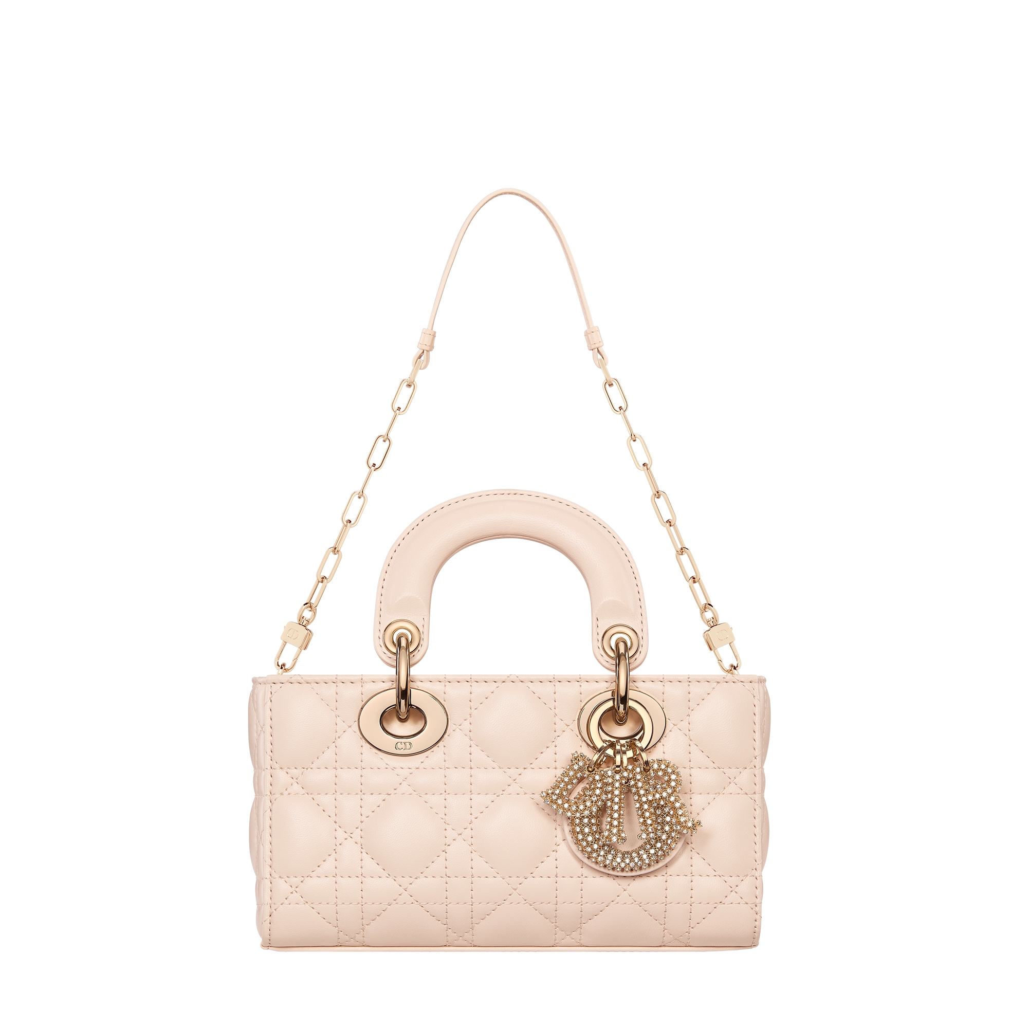 Mini Lady D-Joy Bag Sandstone Pink Cannage Lambskin E10