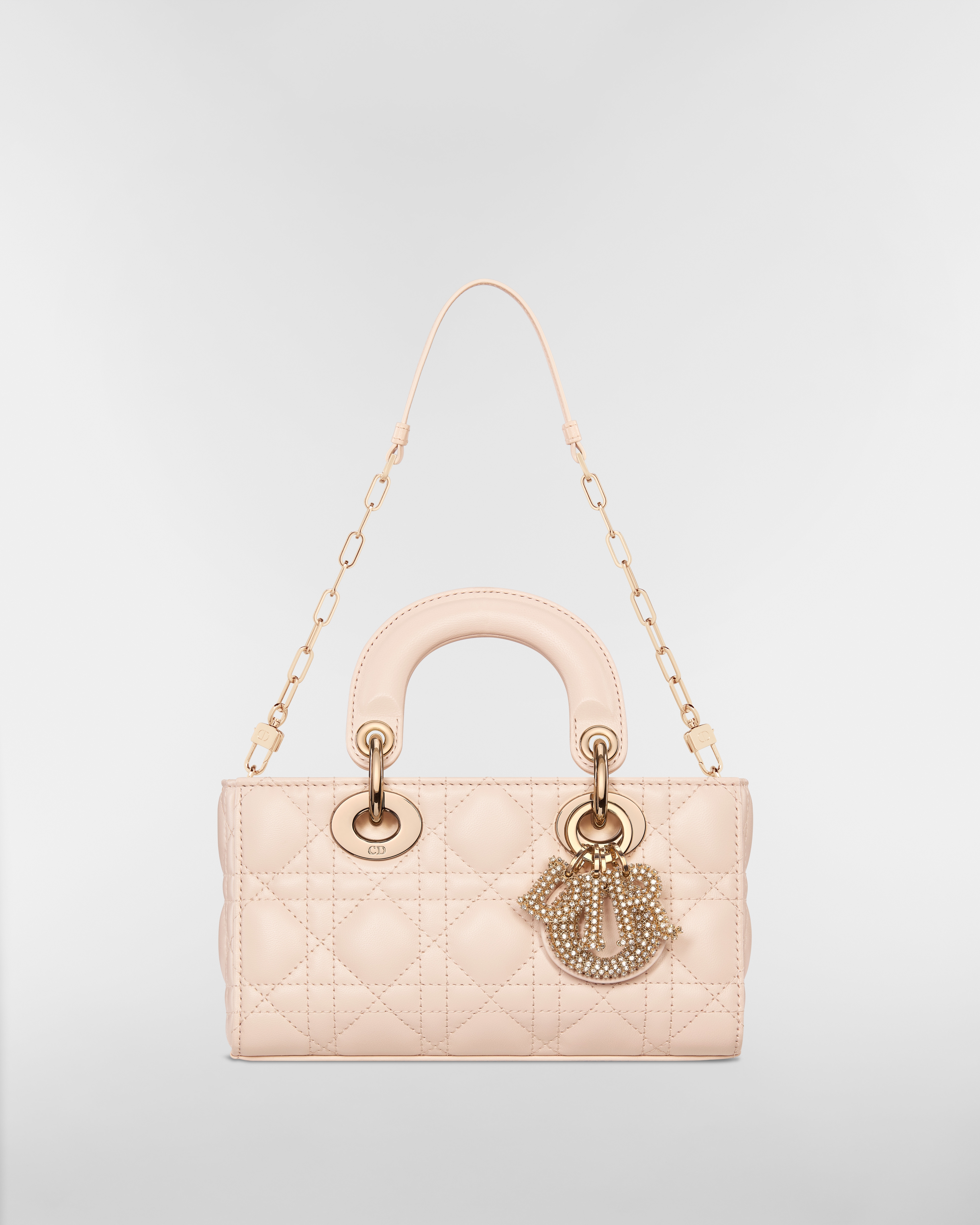 Mini Lady D-Joy Bag Sandstone Pink Cannage Lambskin E10