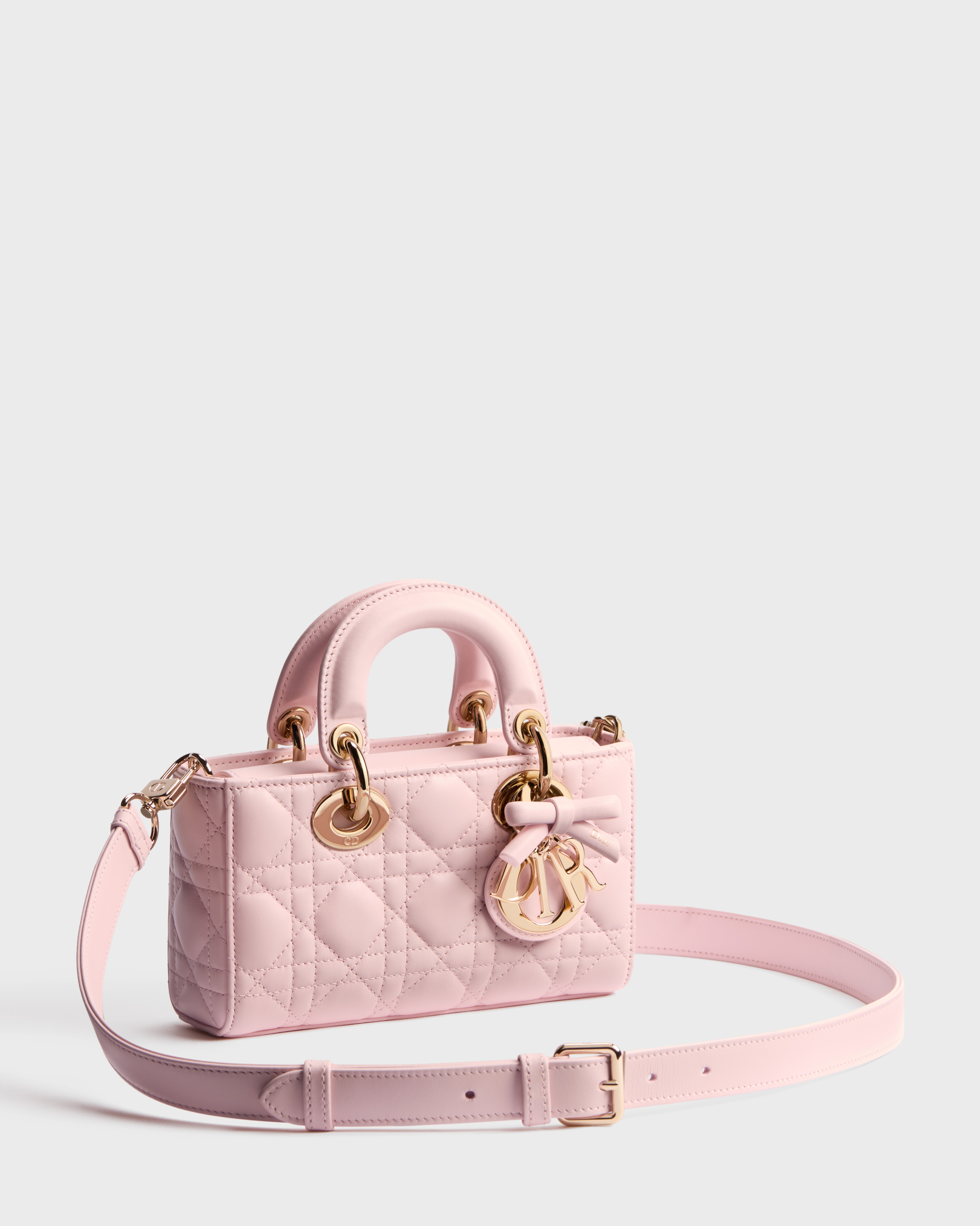 Lady D-Joy 미니 백 익스헤일 핑크 까나쥬 양가죽 E03