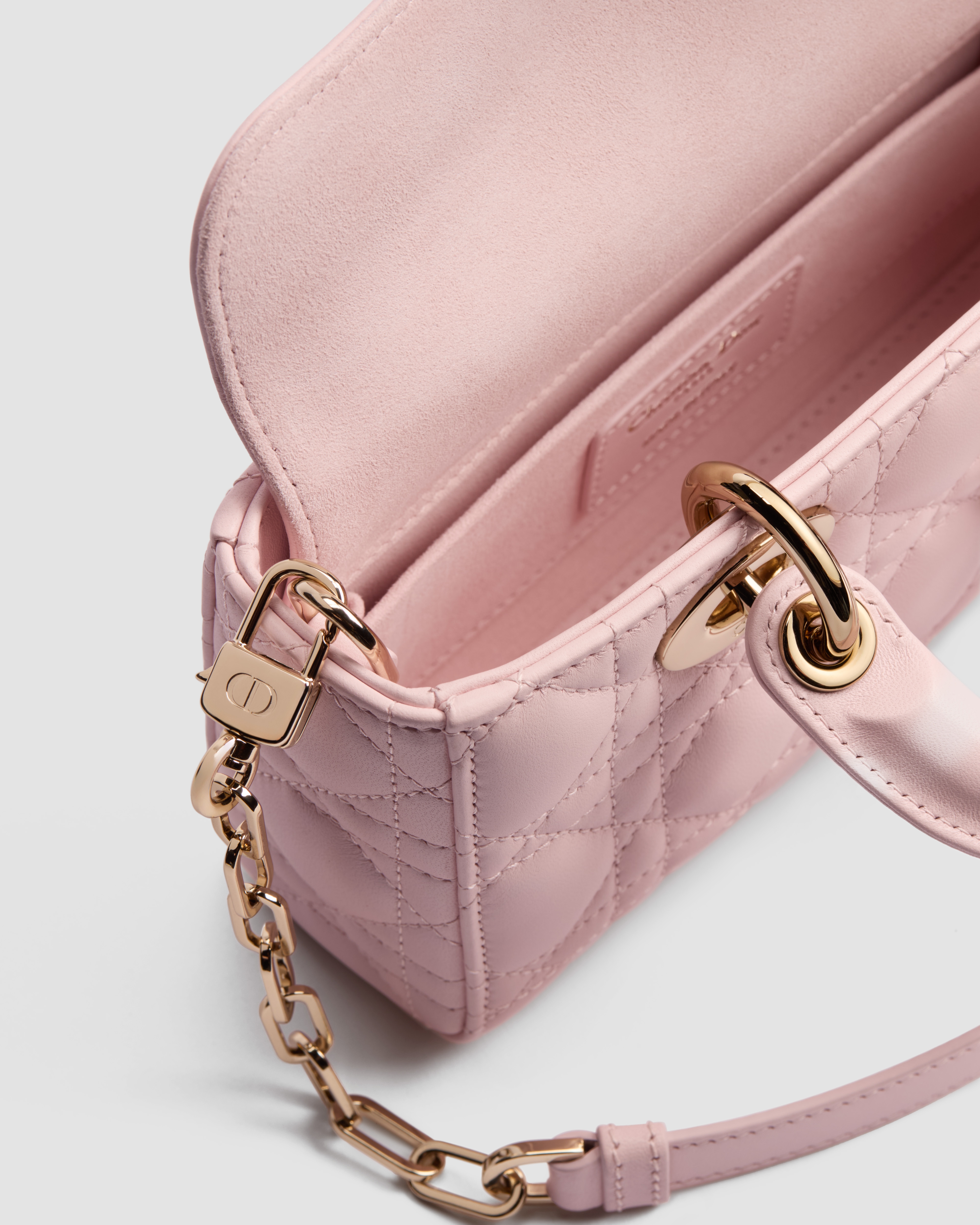 Lady D-Joy 미니 백 익스헤일 핑크 까나쥬 양가죽 E06