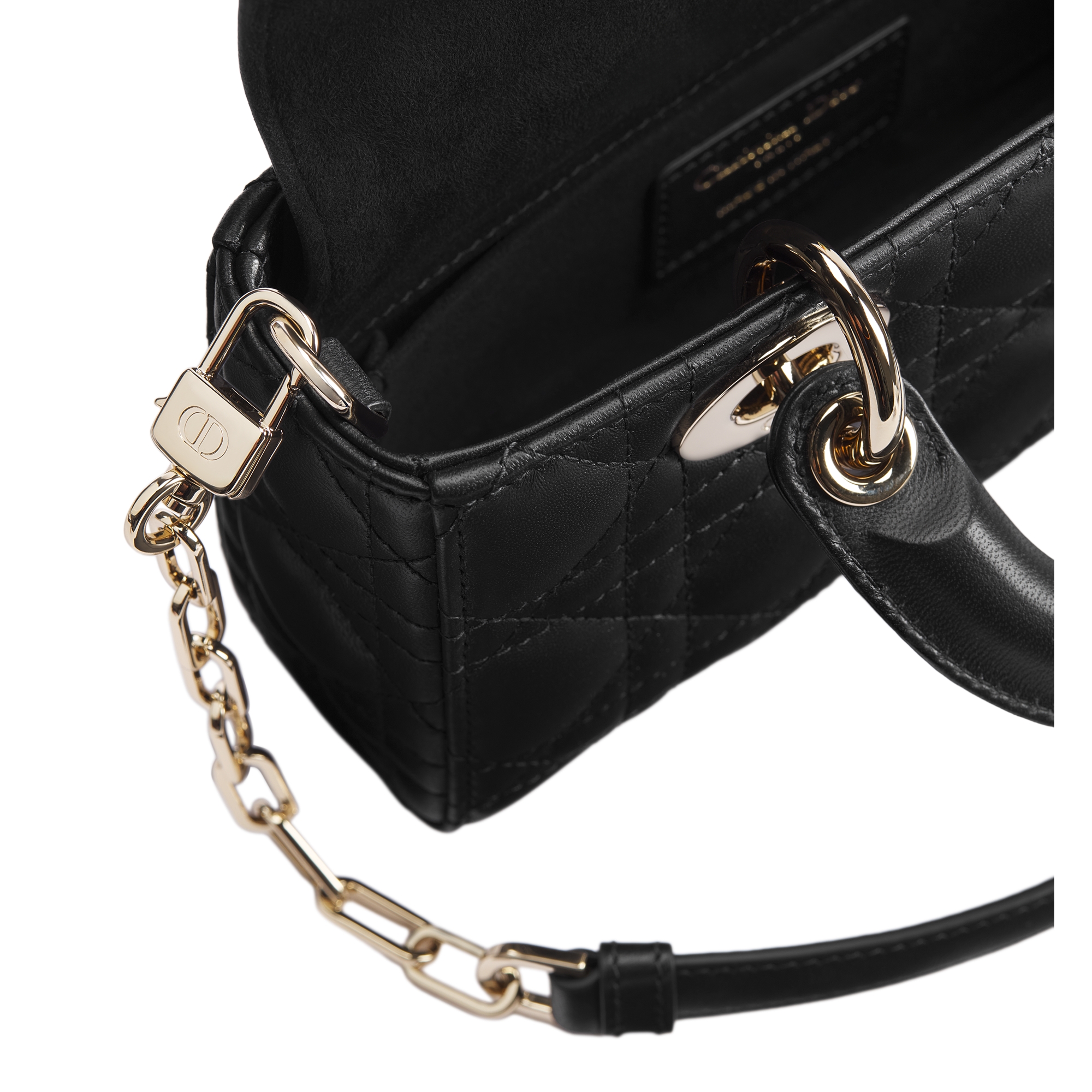 Mini Lady D-Joy Bag Black Cannage Lambskin E06