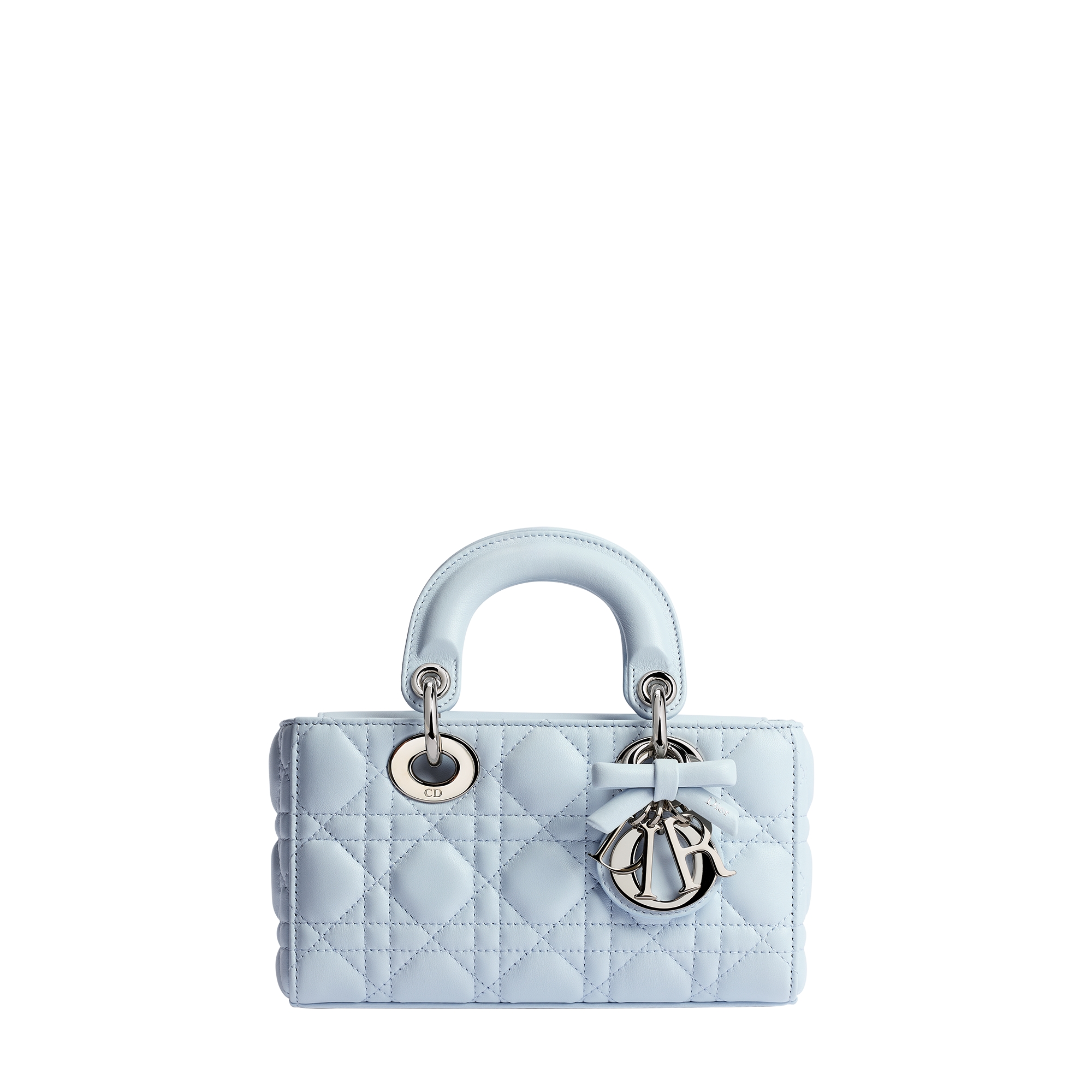 Mini Lady D-Joy Bag Ice Blue Cannage Lambskin E01