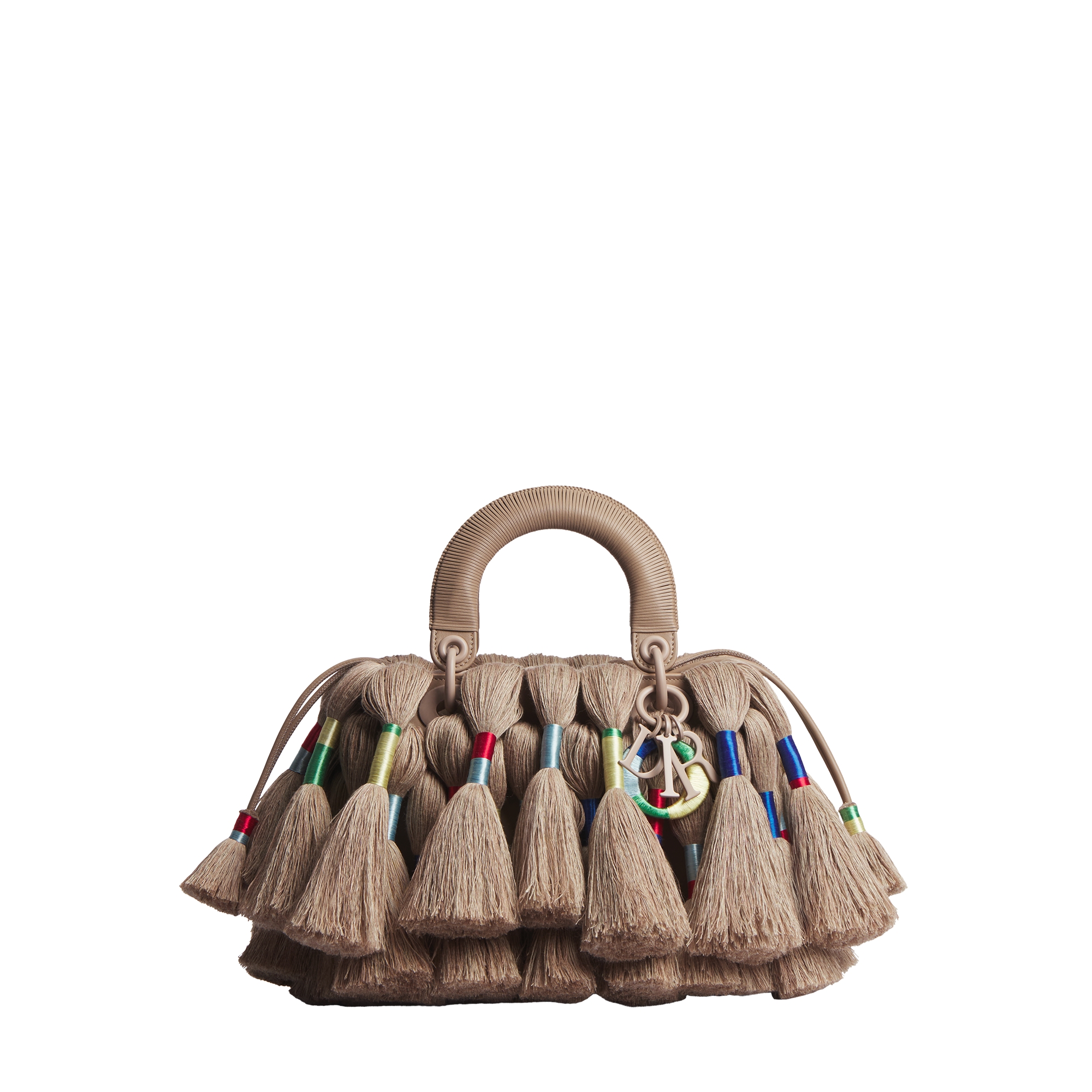  Kalbsleder in Beige mit Quasten