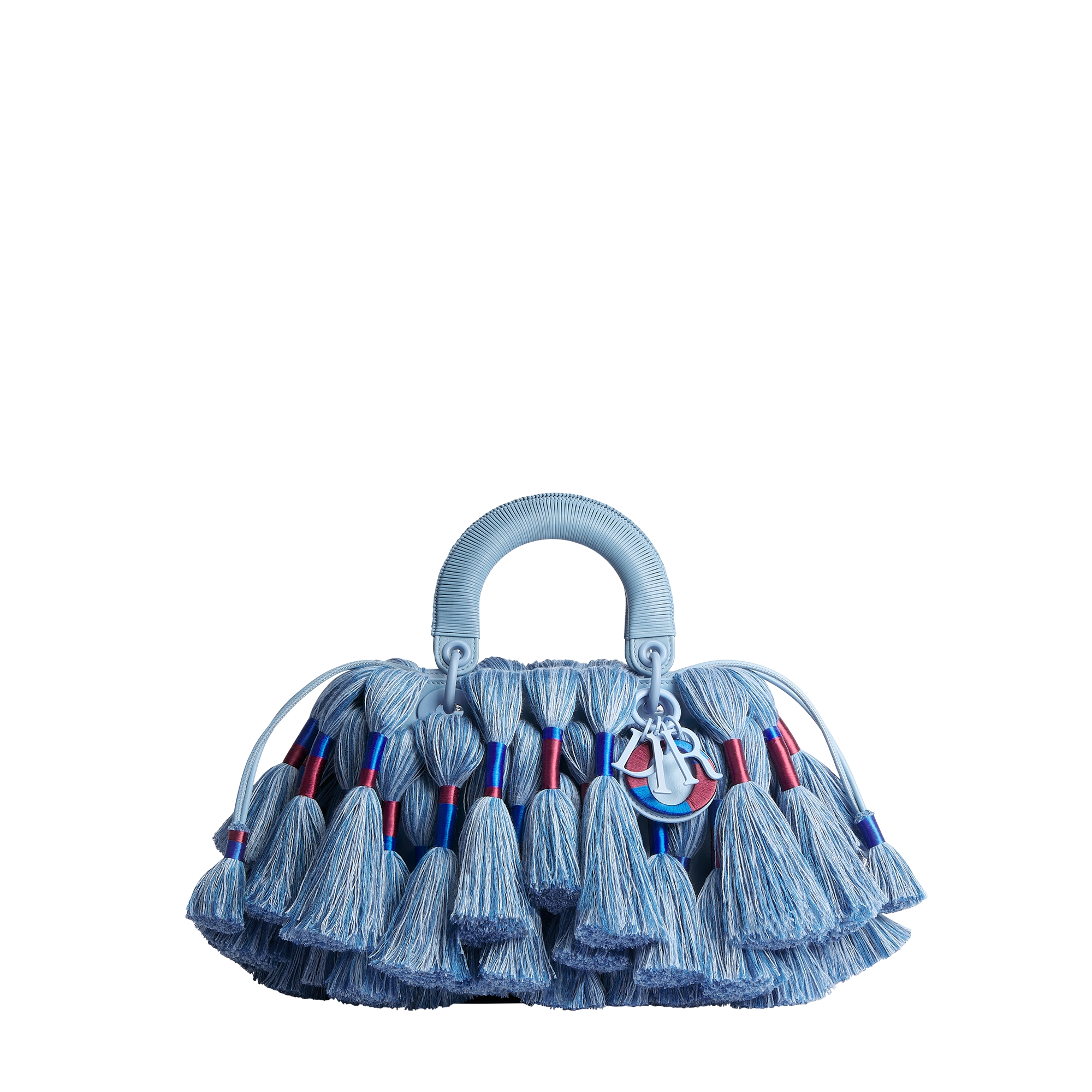  Kalbsleder in Blau mit Quasten