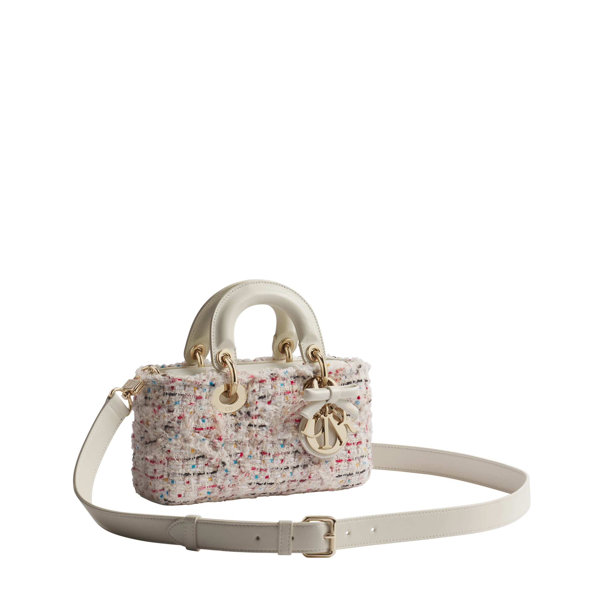 Mini Lady D-Joy Bag Multicolor Cannage Tweed E03