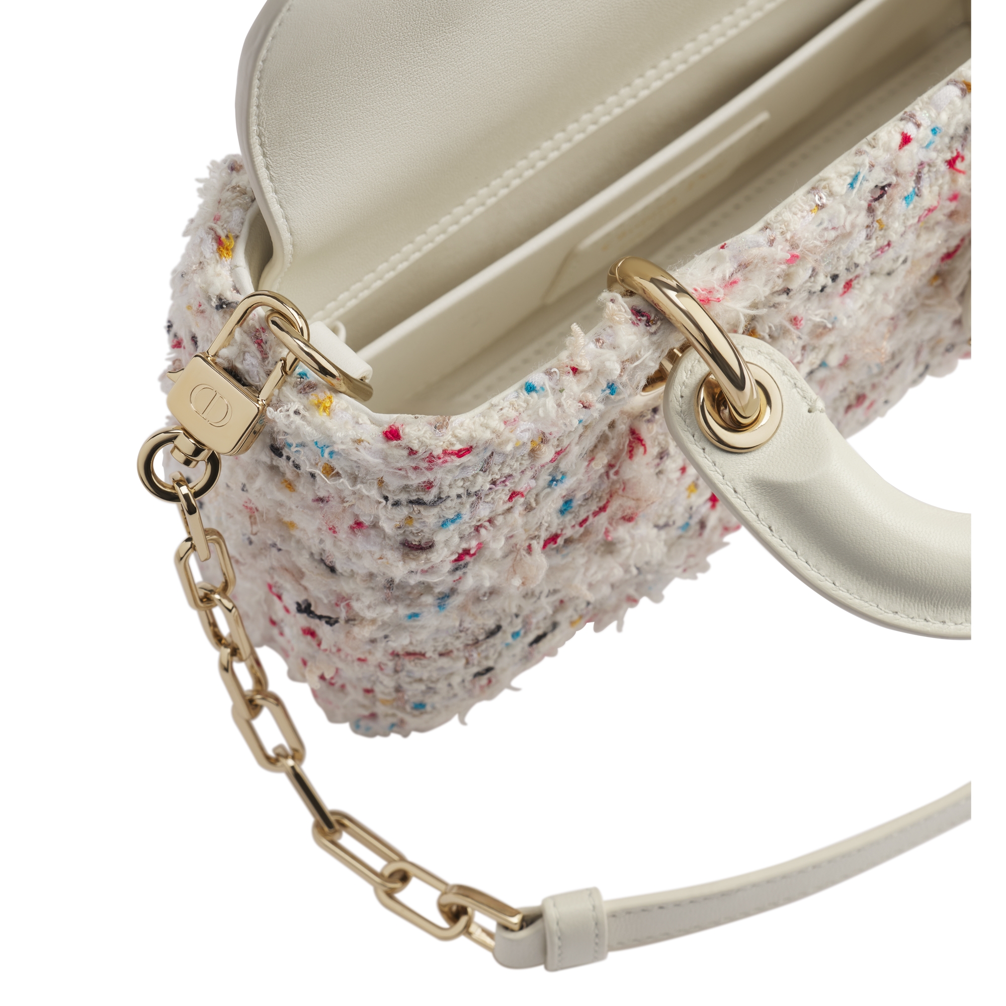 Mini Lady D-Joy Bag Multicolor Cannage Tweed E06