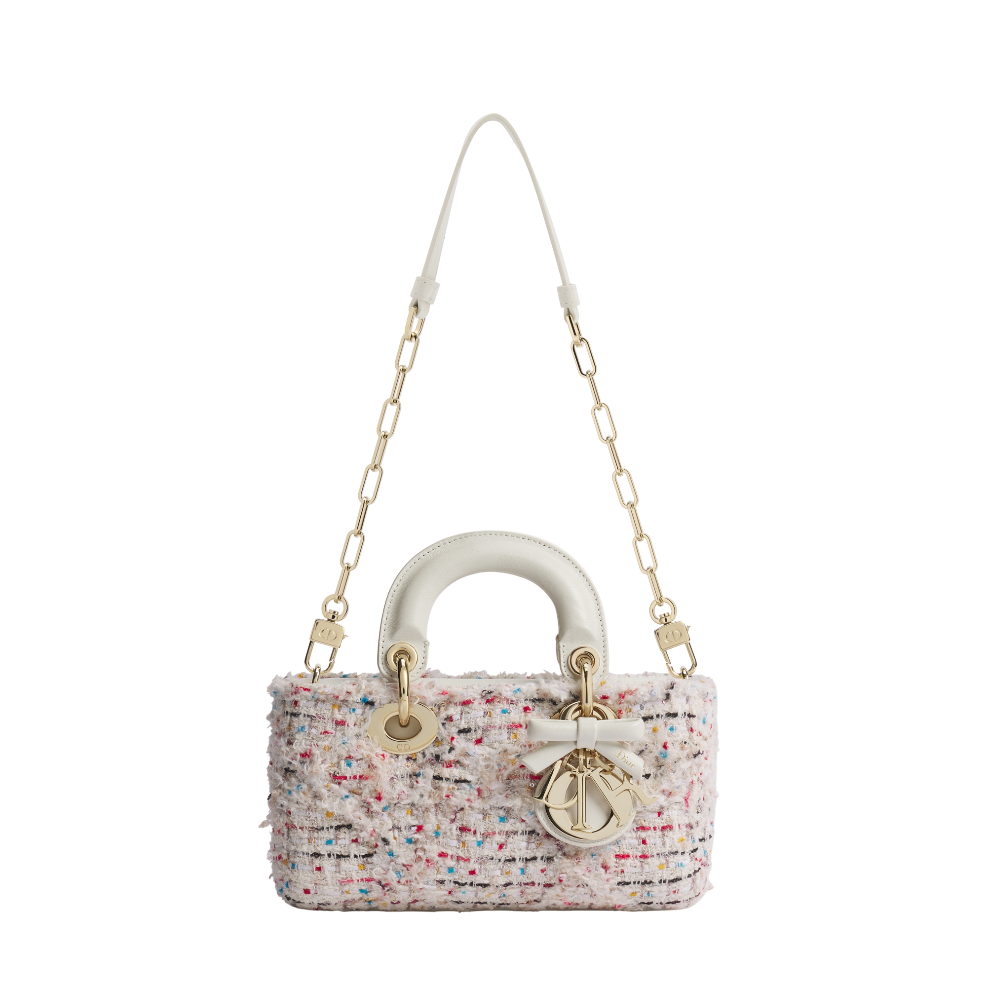 Mini Lady D-Joy Bag Multicolor Cannage Tweed E07