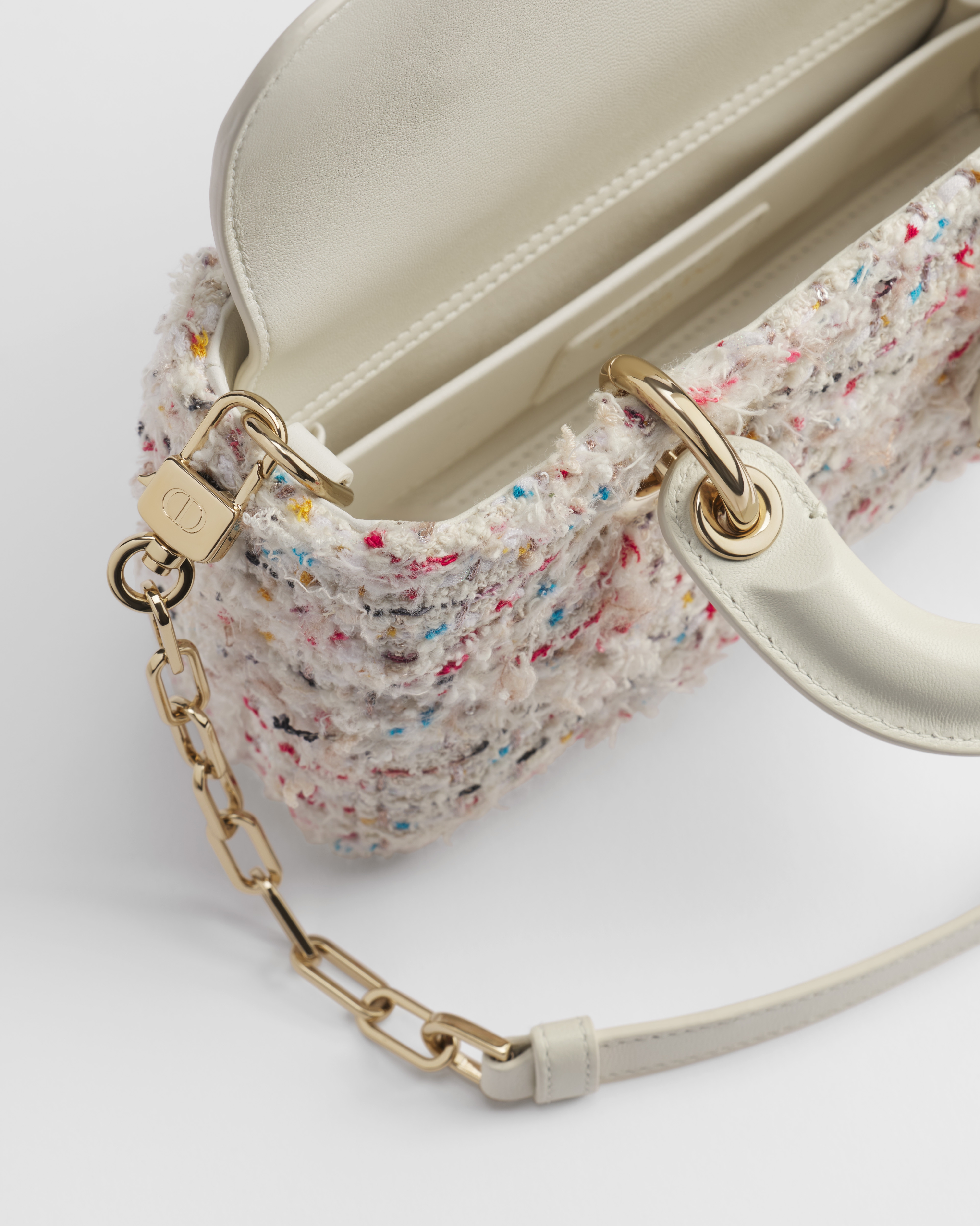 Mini Lady D-Joy Bag Multicolor Cannage Tweed E06