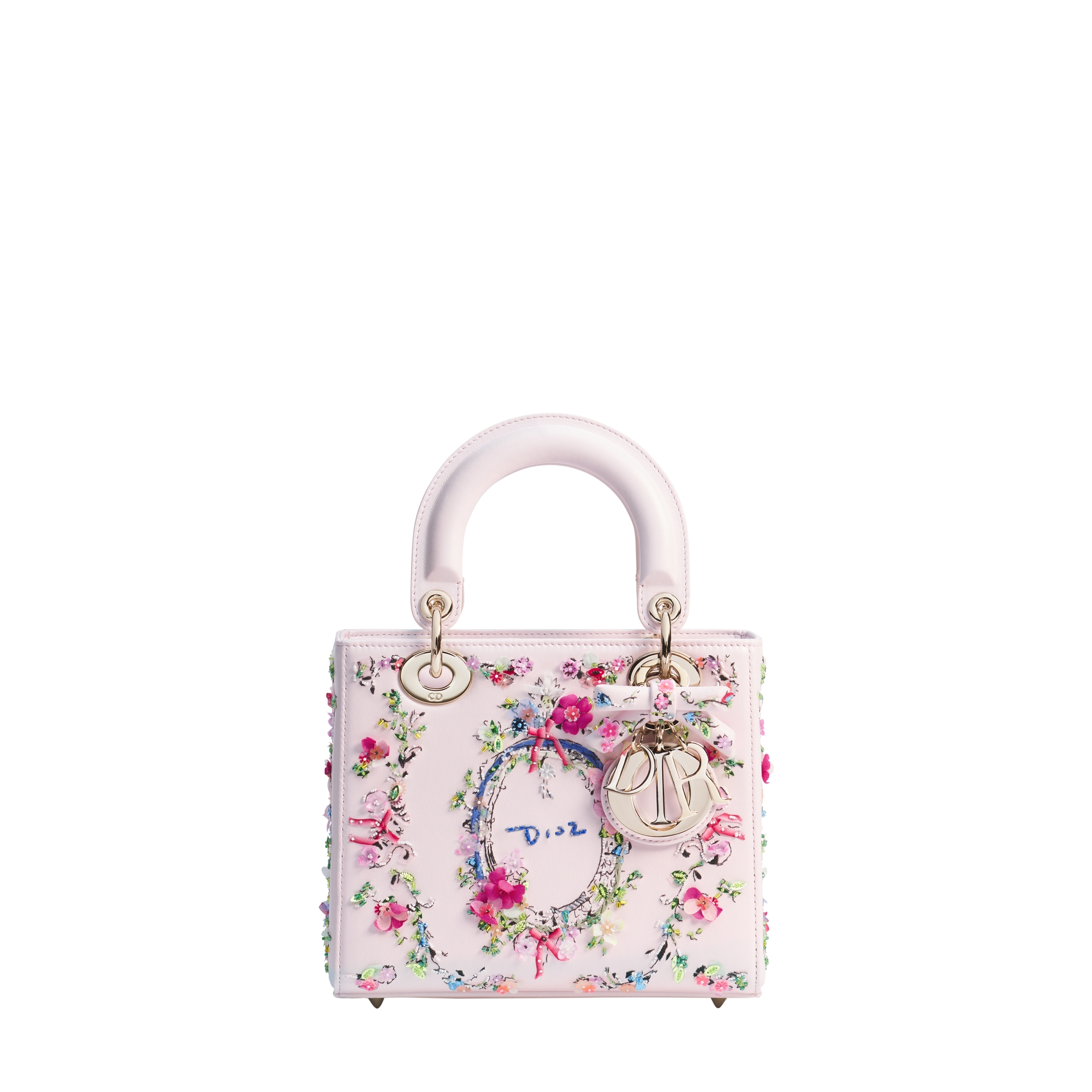 Dioriviera Lady Dior ストラップ付き バッグ スモール ピンク