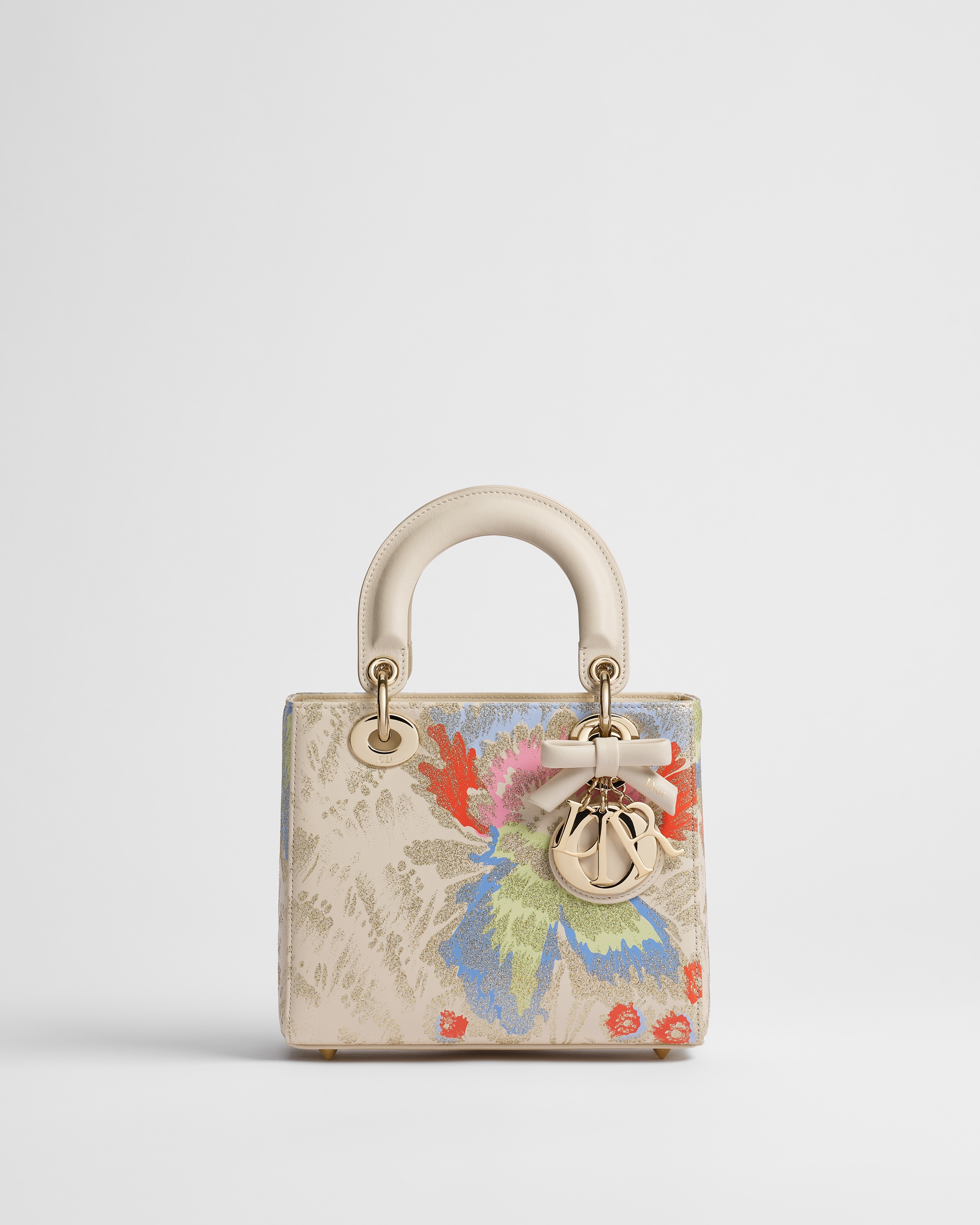 Borsa piccola Lady Dior con tracolla Pelle di vitello con stampa Dior Byzance Garden multicolore E01