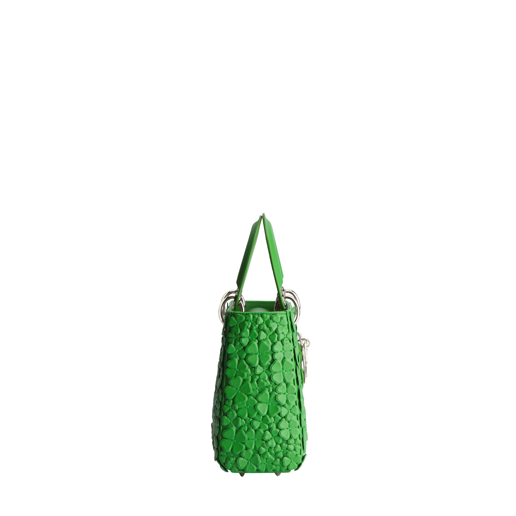 Small Lady Dior Bag with Strap Clover Lucky Green Dior Clover Allover Embroidered Lambskin E02