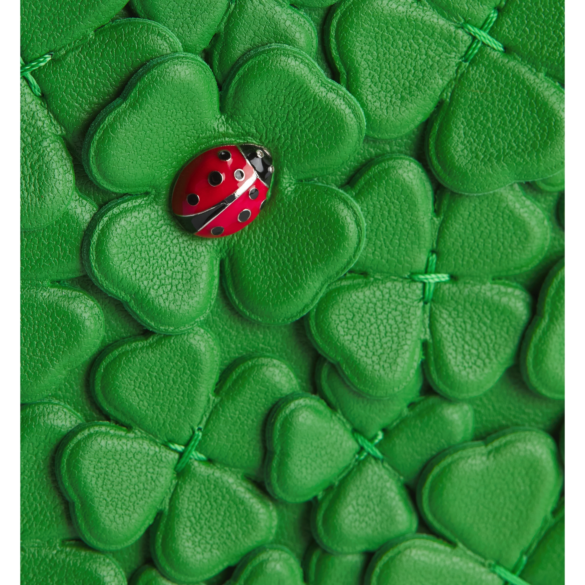 Small Lady Dior Bag with Strap Clover Lucky Green Dior Clover Allover Embroidered Lambskin E10