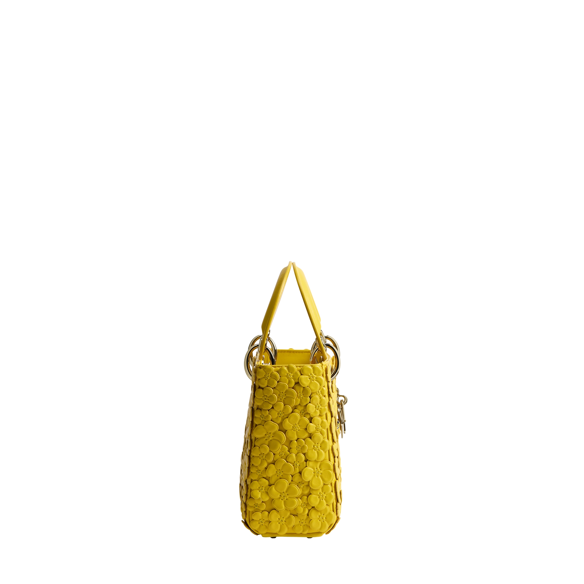 Mini Lady Dior Bag with Strap Buttercup Lambskin Embroidered with Three-Dimensional Dior Buttercup Allover Motif E02
