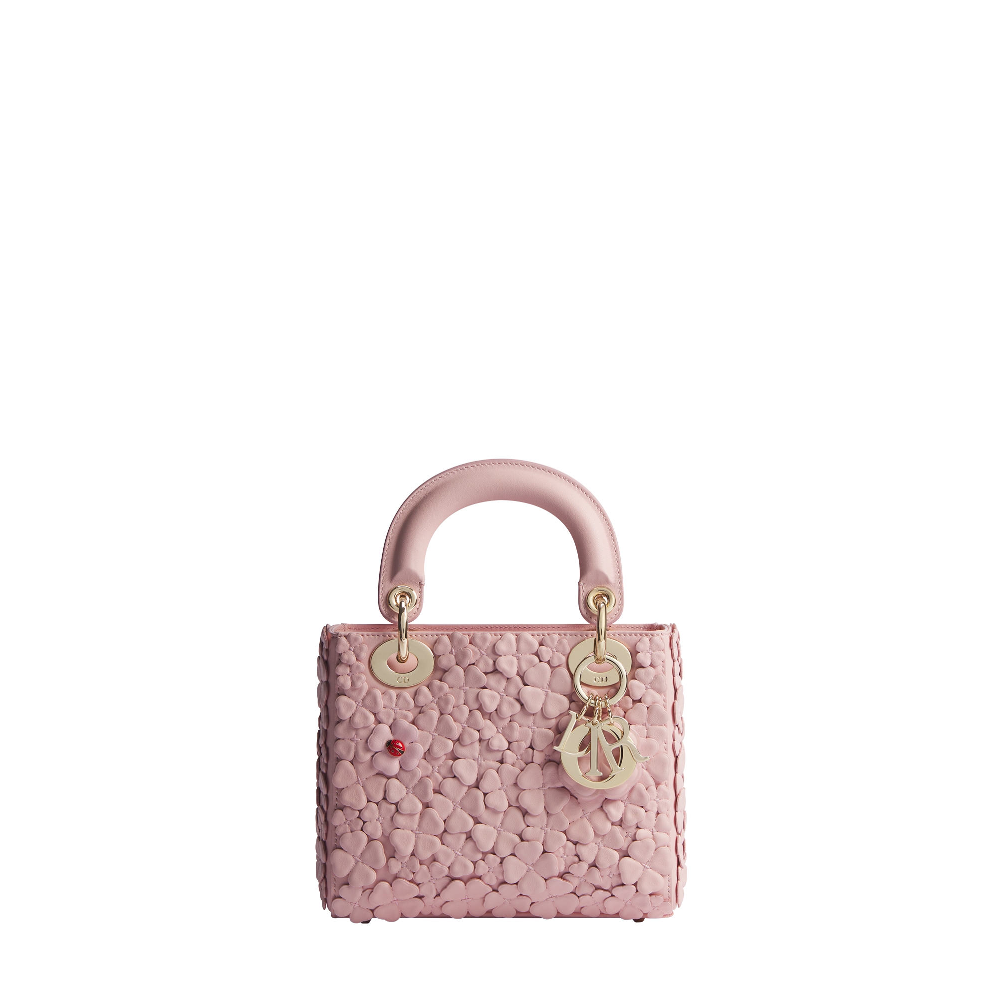  Rose Soupir Dior Clover Allover Embroidered Lambskin