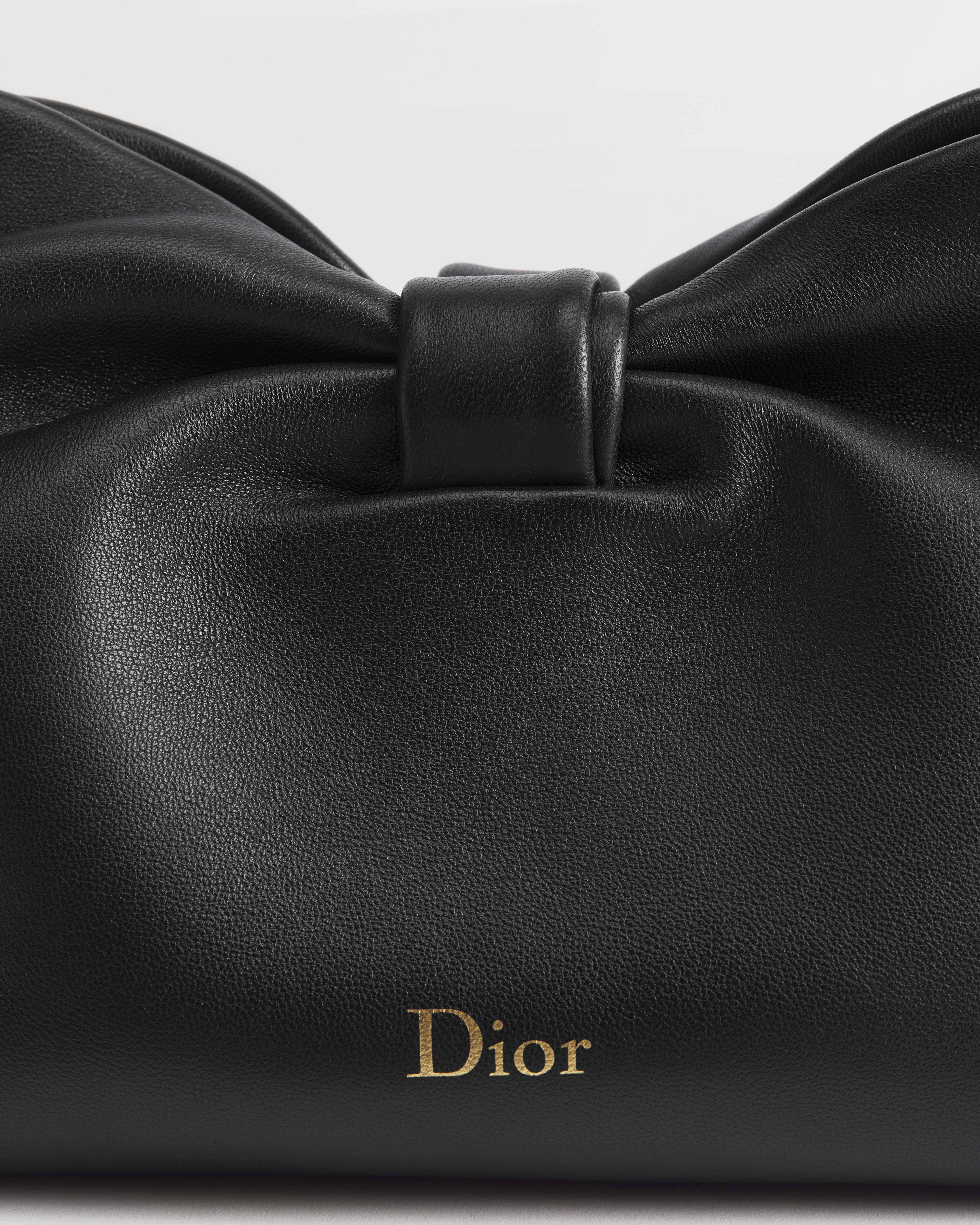 Sac Dior Bow Medium Cuir d'agneau noir E11