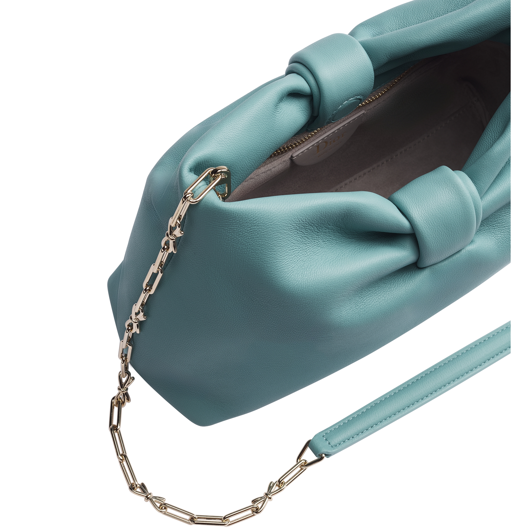 Small Dior Bow Bag Bleu Tourmaline Lambskin E06