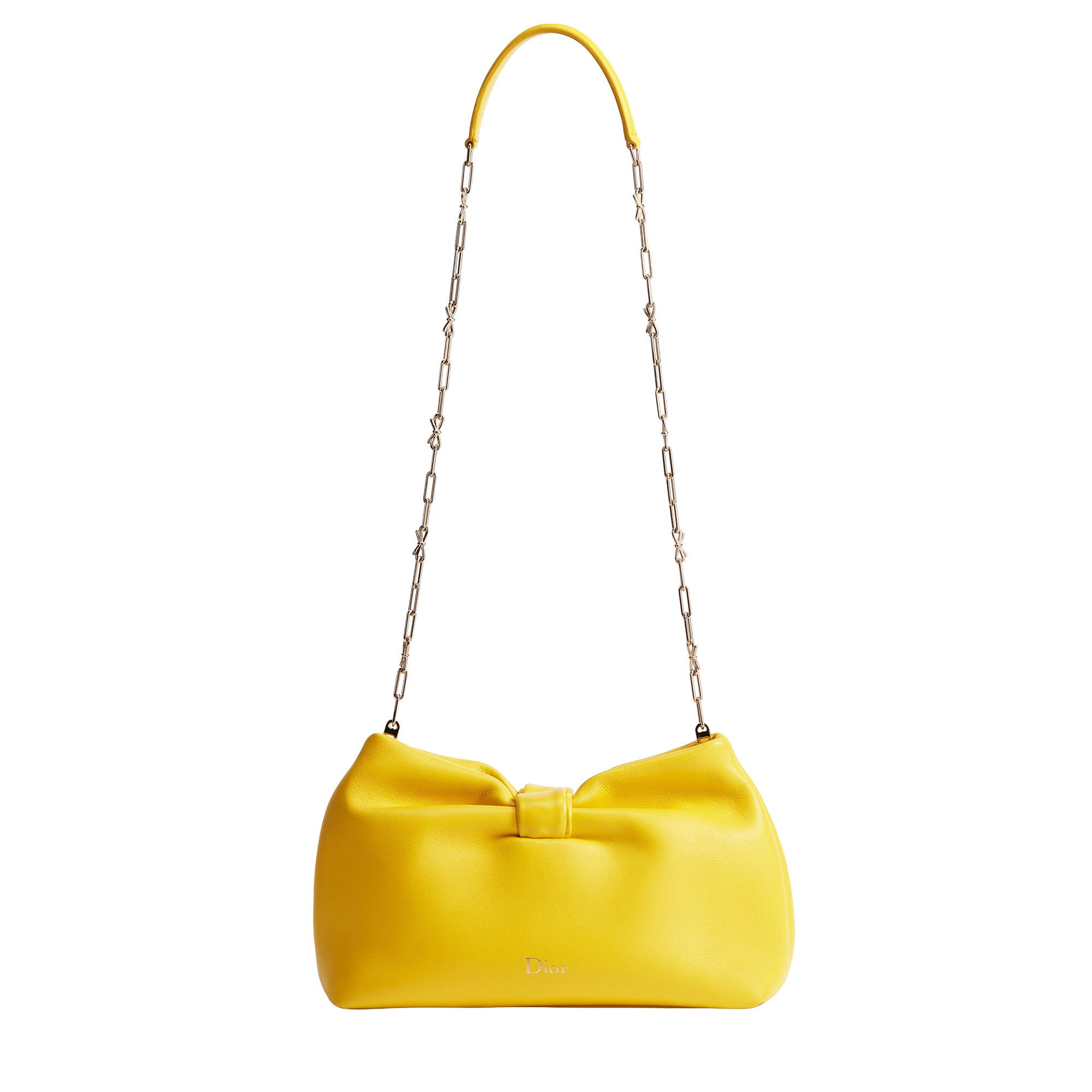 Small Dior Bow Bag Buttercup Lambskin E07