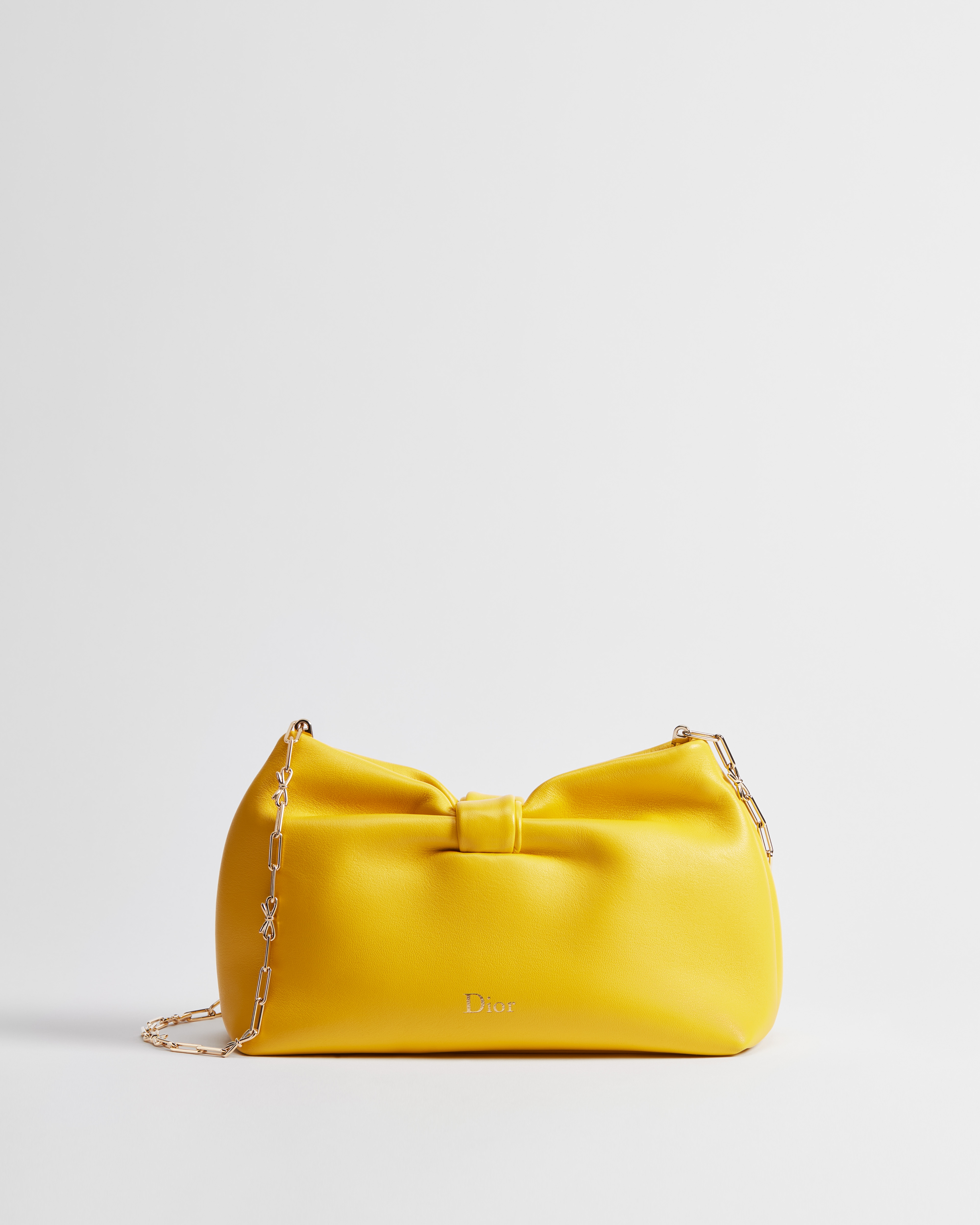 Small Dior Bow Bag Buttercup Lambskin E01