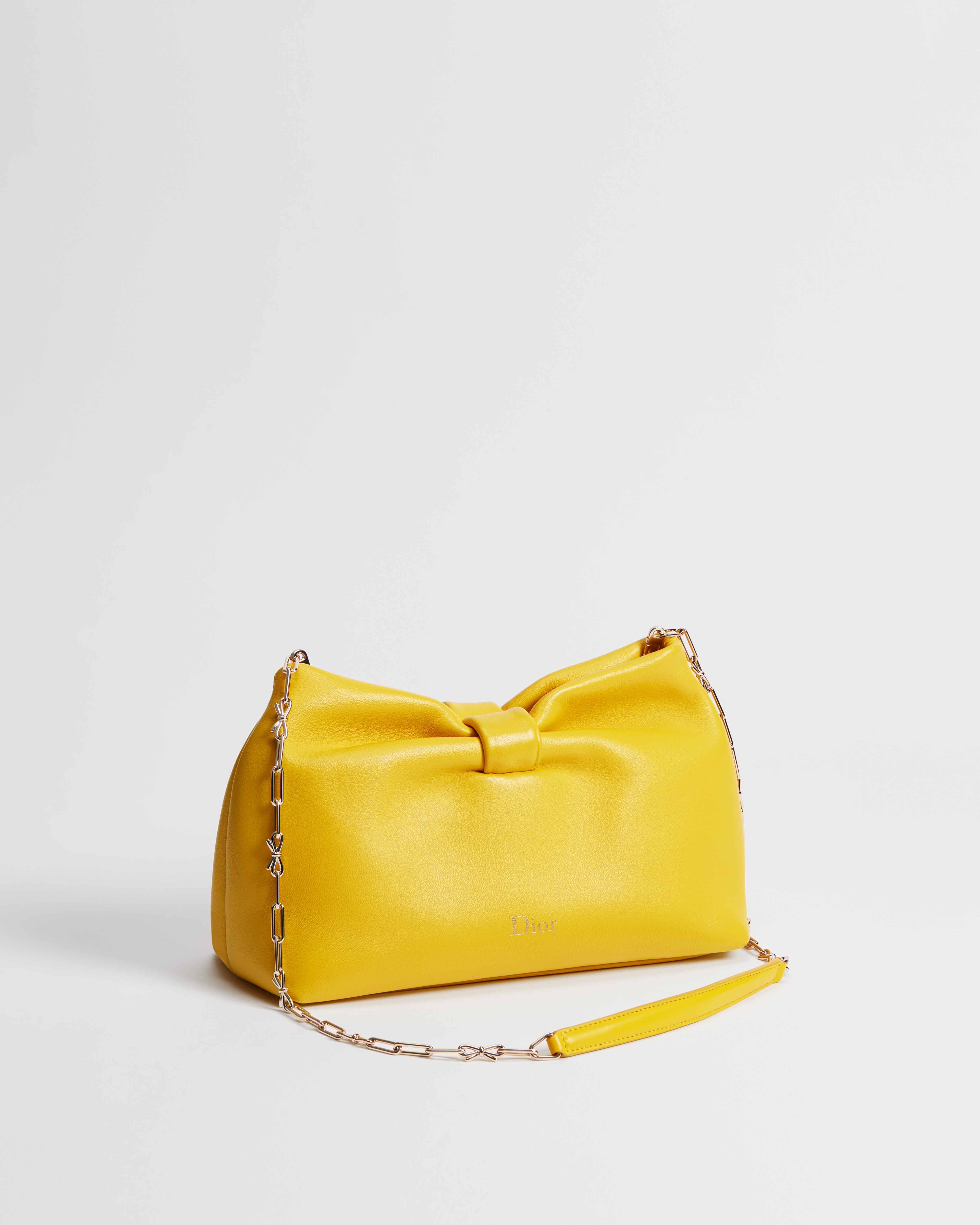 Small Dior Bow Bag Buttercup Lambskin E03