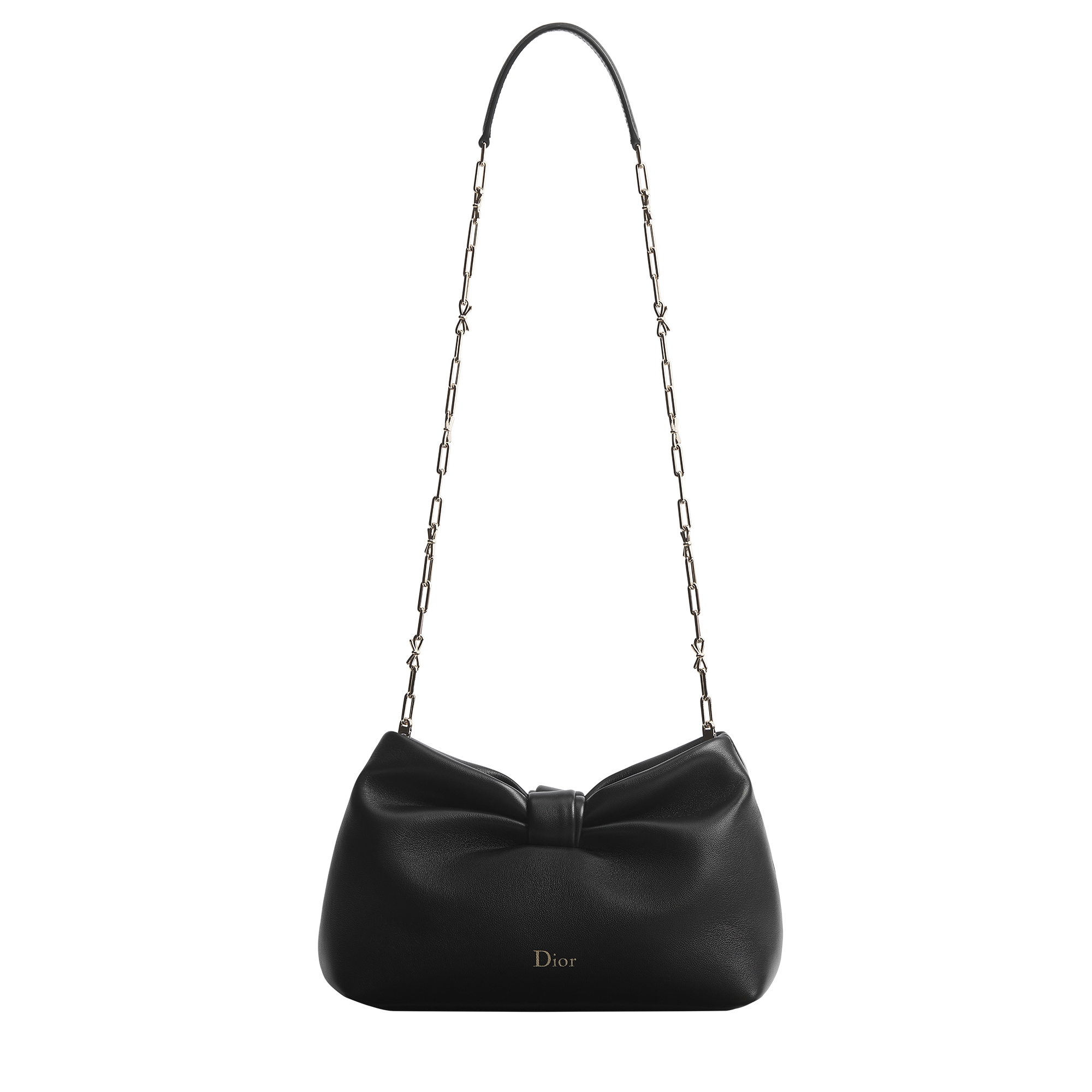Small Dior Bow Bag Black Lambskin E07