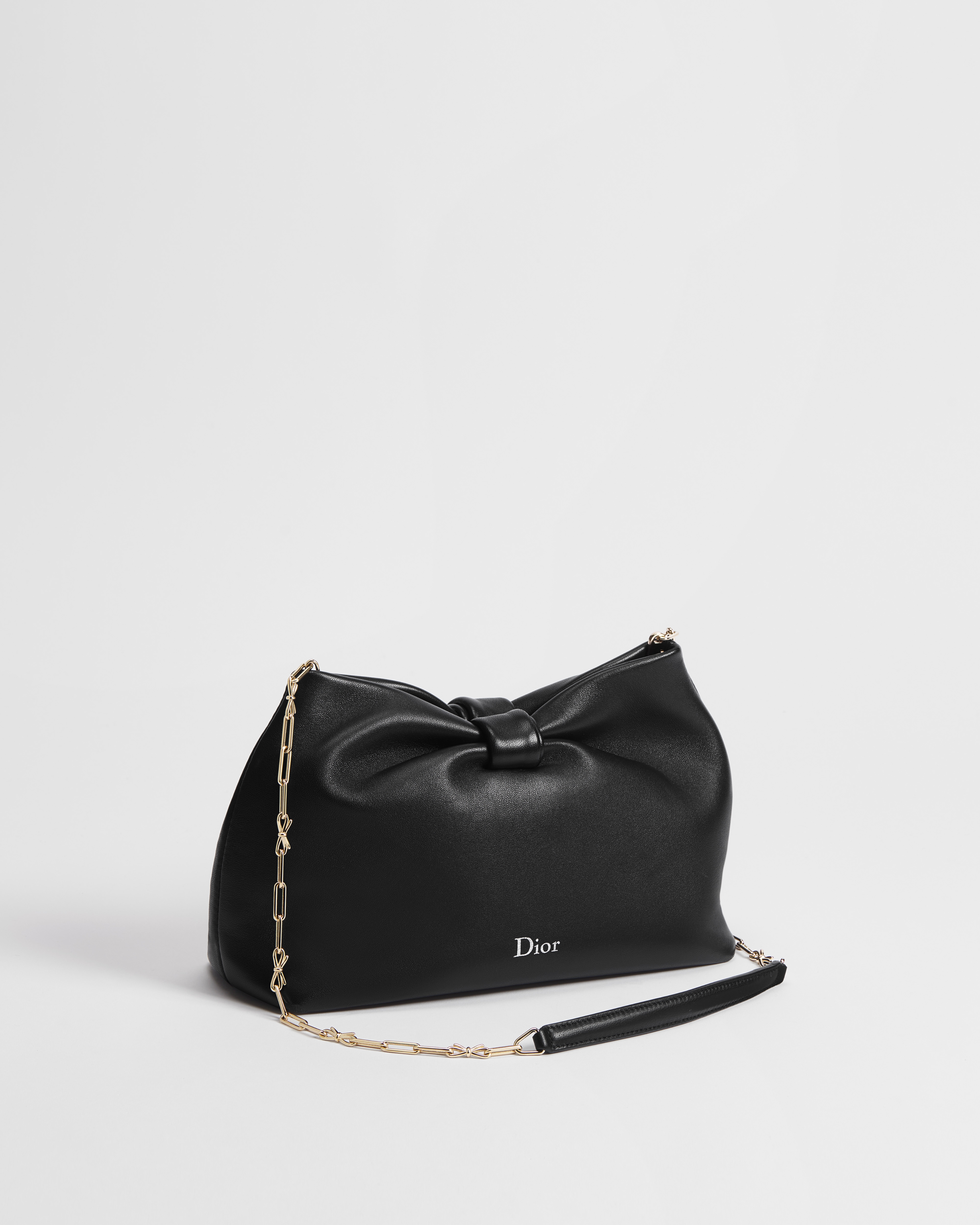 Small Dior Bow Bag Black Lambskin E03