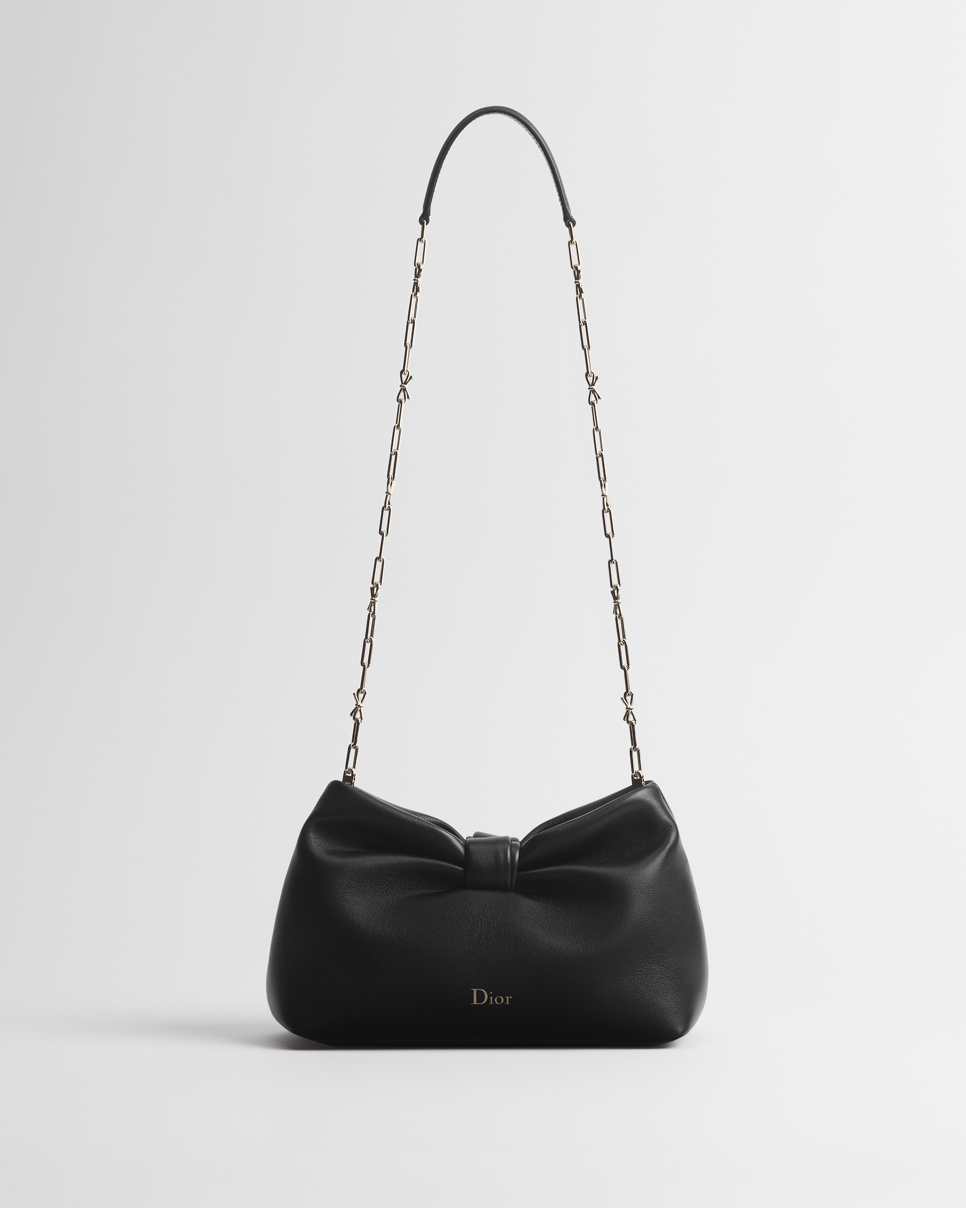 Small Dior Bow Bag Black Lambskin E07
