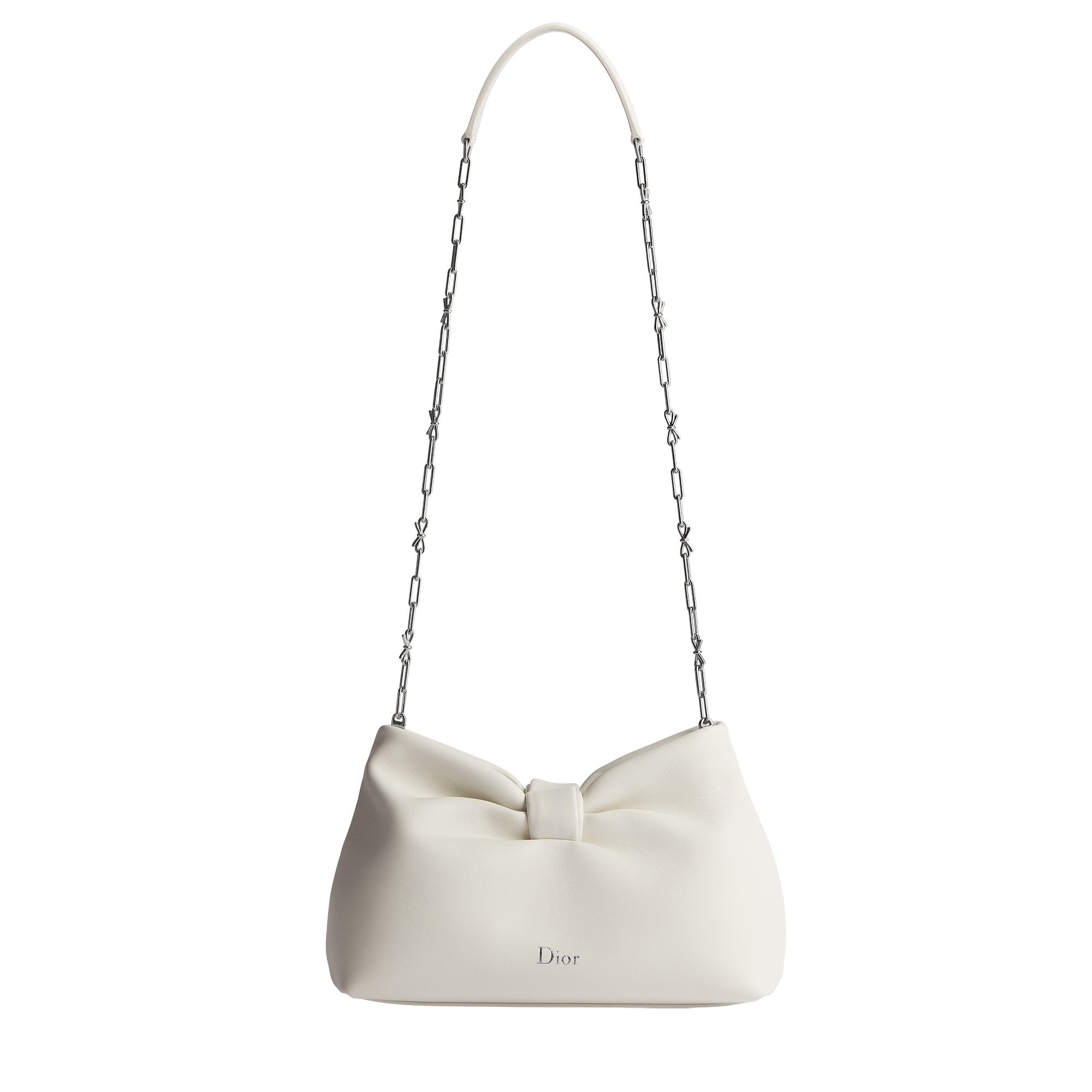 Small Dior Bow Bag Latte Lambskin E07