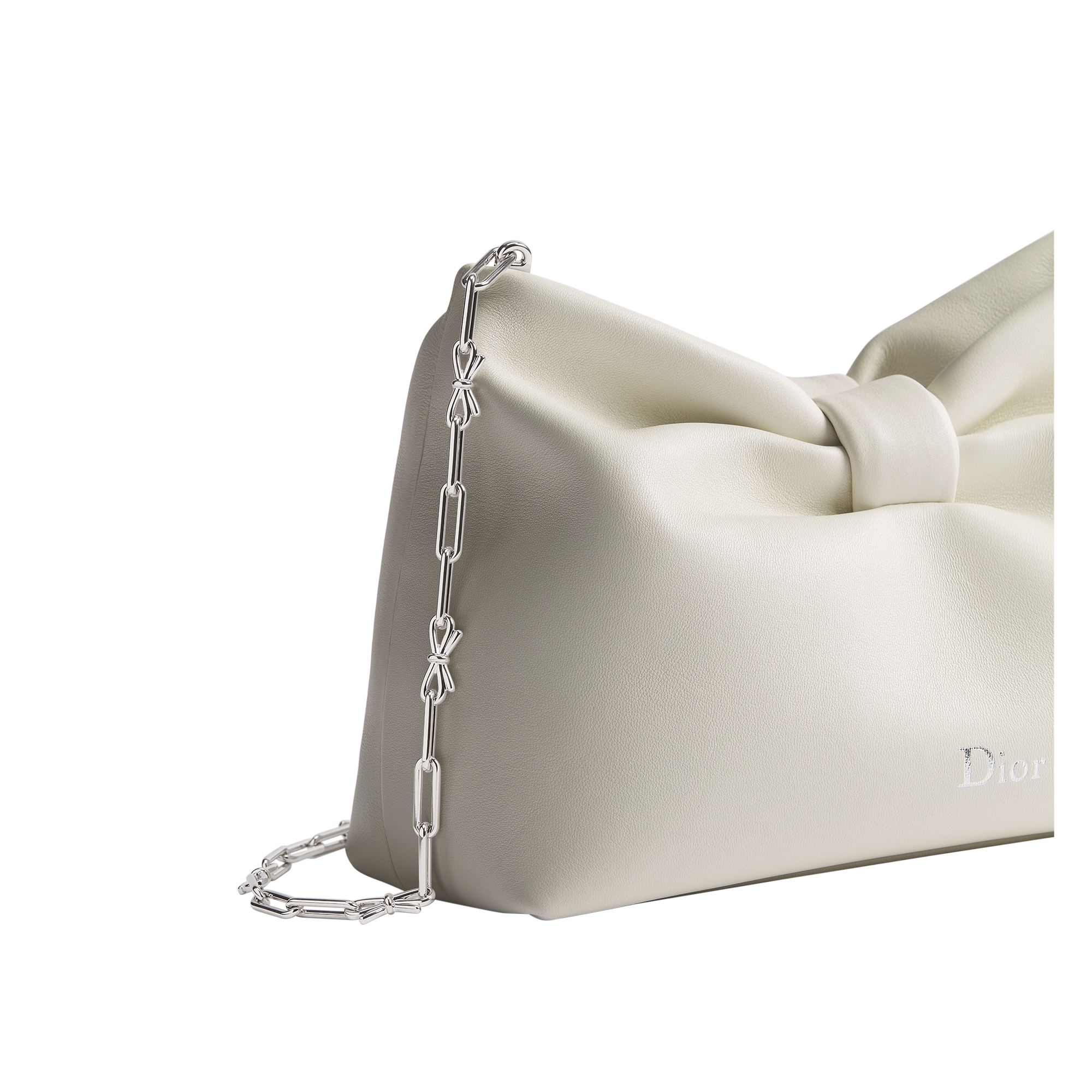 Small Dior Bow Bag Latte Lambskin E10