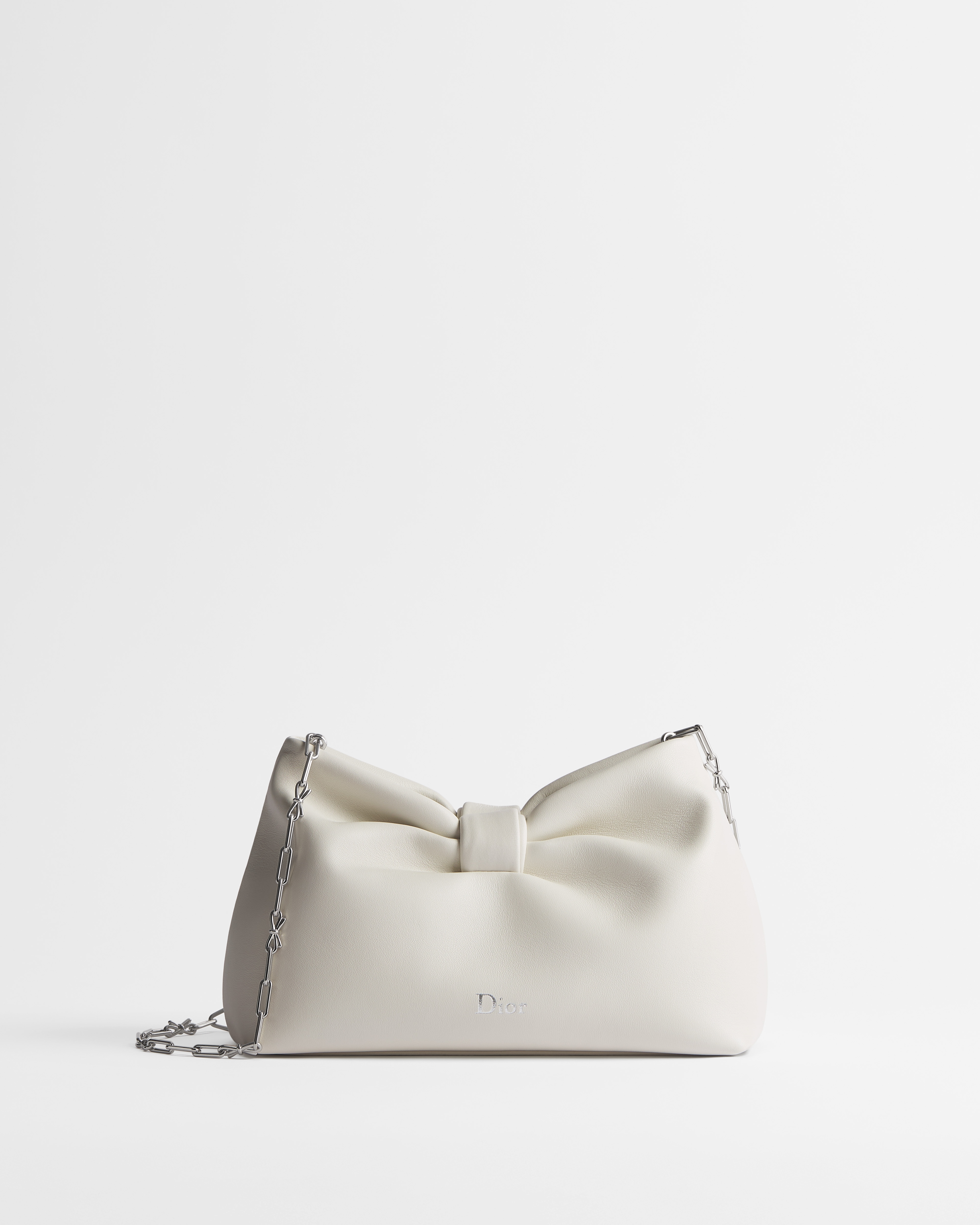 Kleine Dior Bow Tasche Lammleder in Latte E01