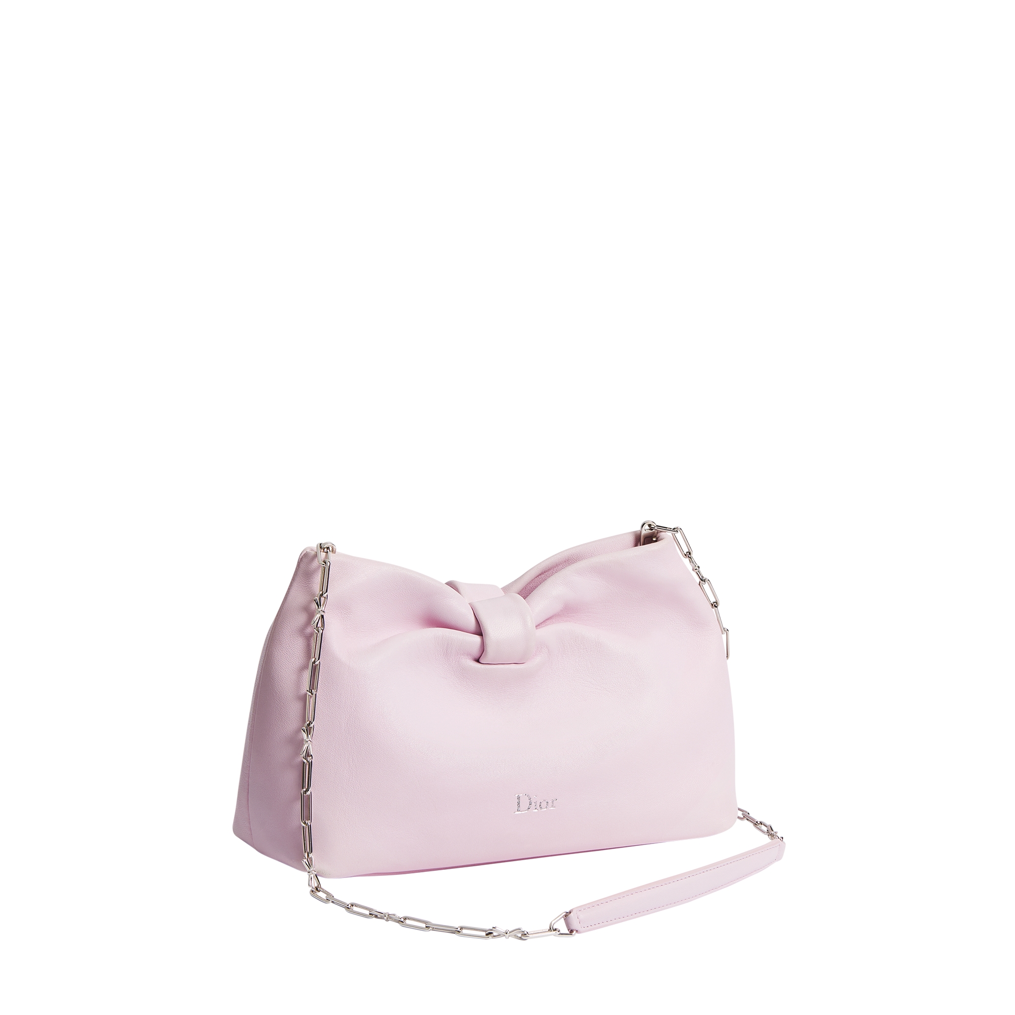 Small Dior Bow Bag Rose Songe lambskin E03
