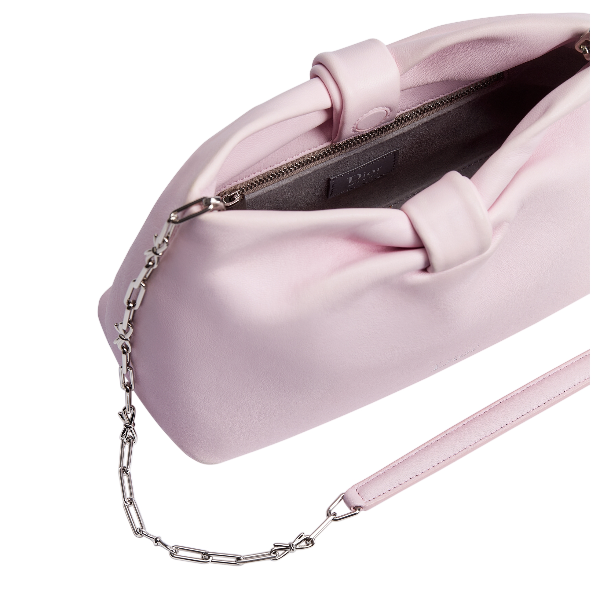 Small Dior Bow Bag Rose Songe lambskin E06