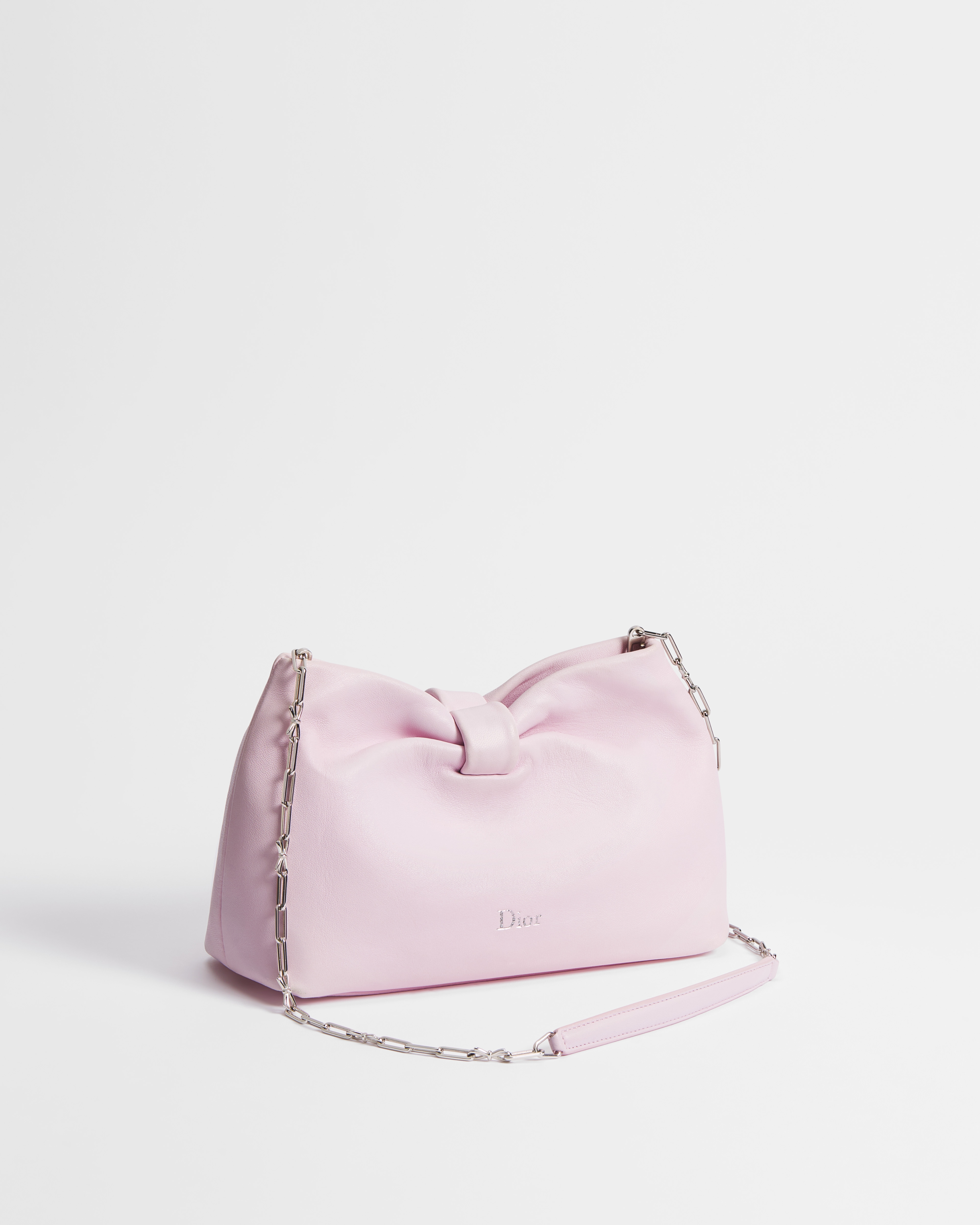 Small Dior Bow Bag Rose Songe lambskin E03