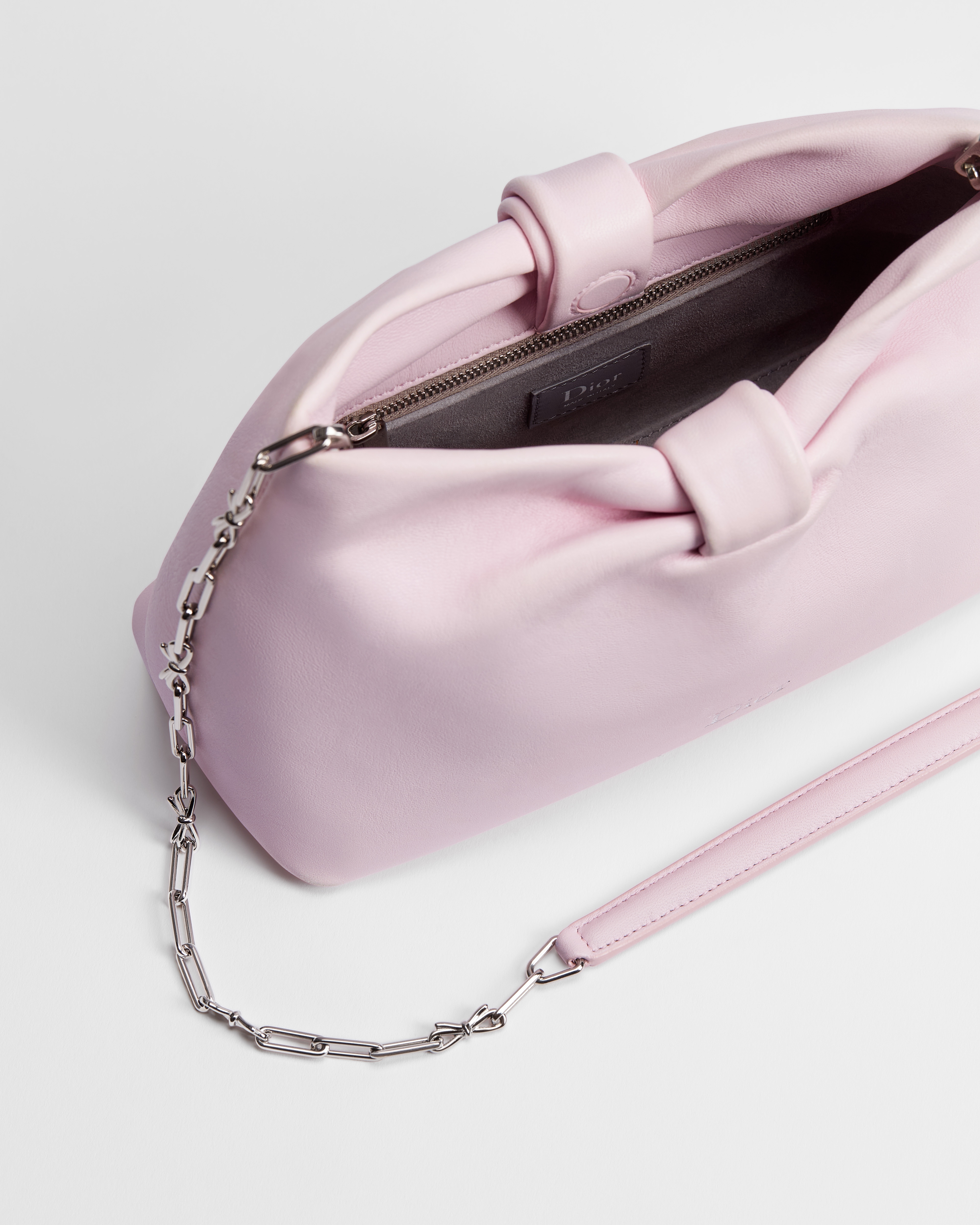 Small Dior Bow Bag Rose Songe lambskin E06