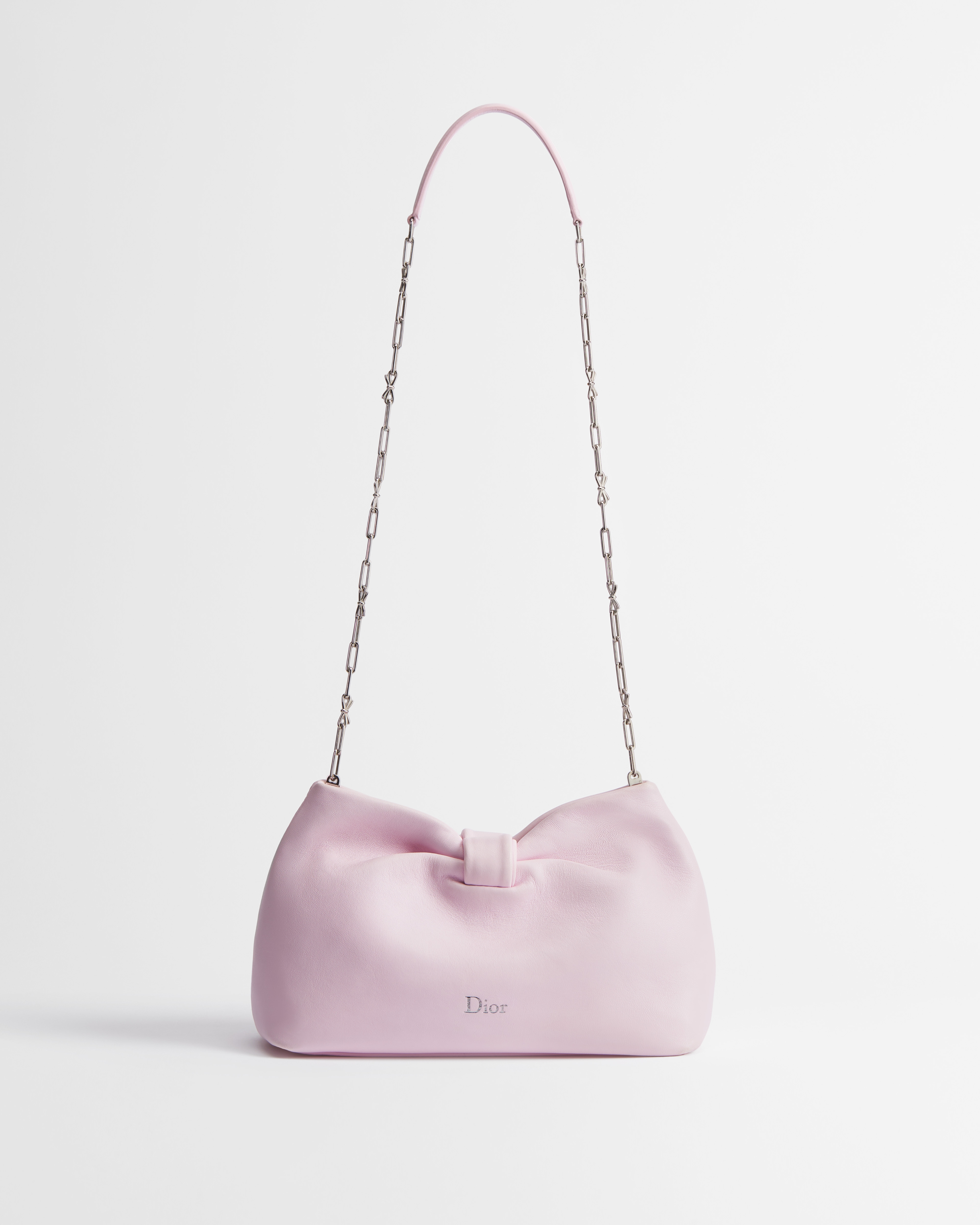 Small Dior Bow Bag Rose Songe lambskin E07