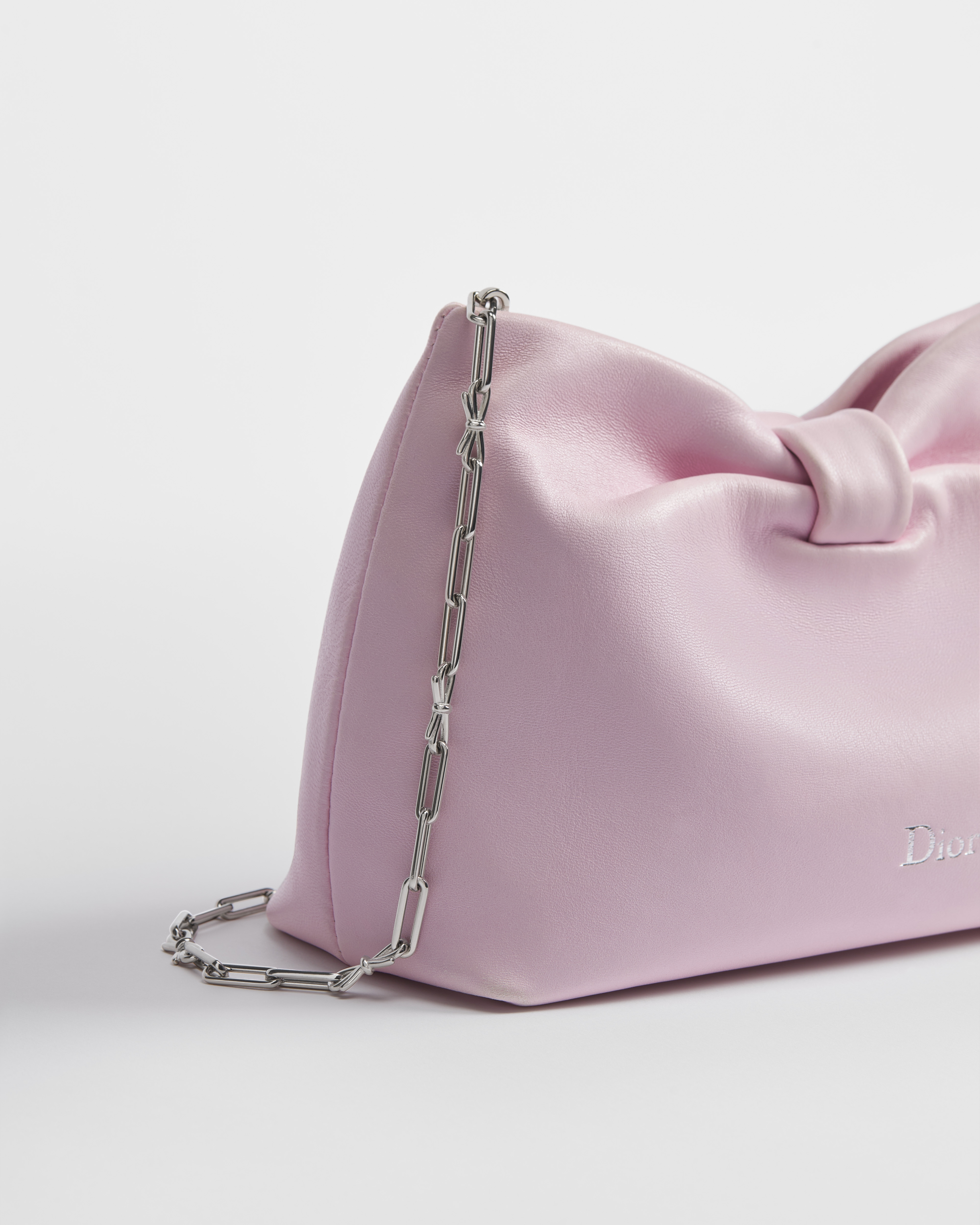 Small Dior Bow Bag Rose Songe lambskin E10