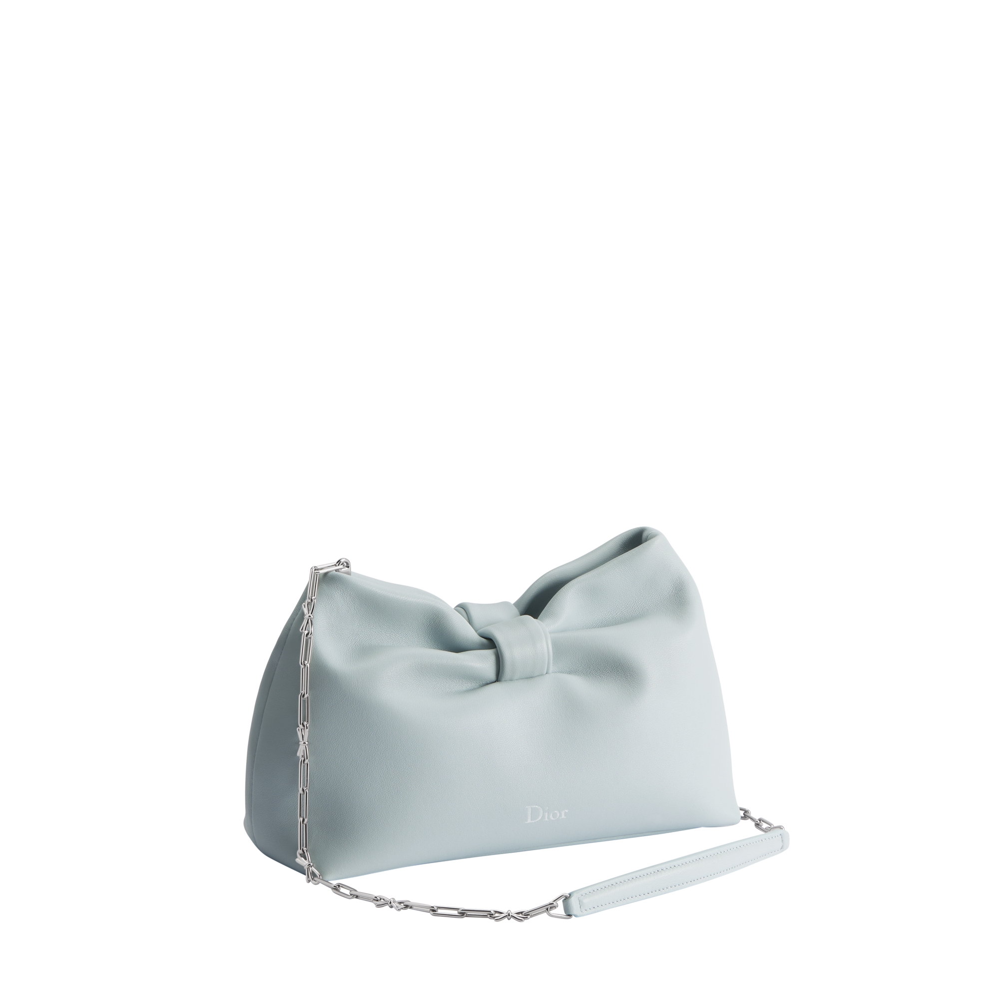 Small Dior Bow Bag Ice Blue Lambskin E03