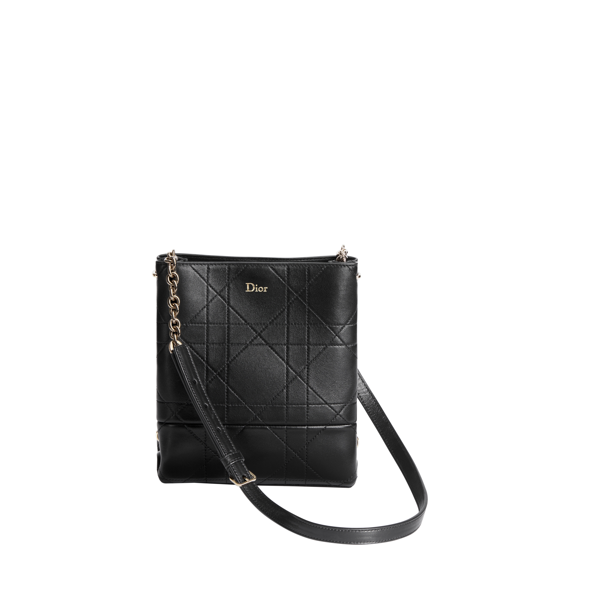  Black Flat Macrocannage Lambskin