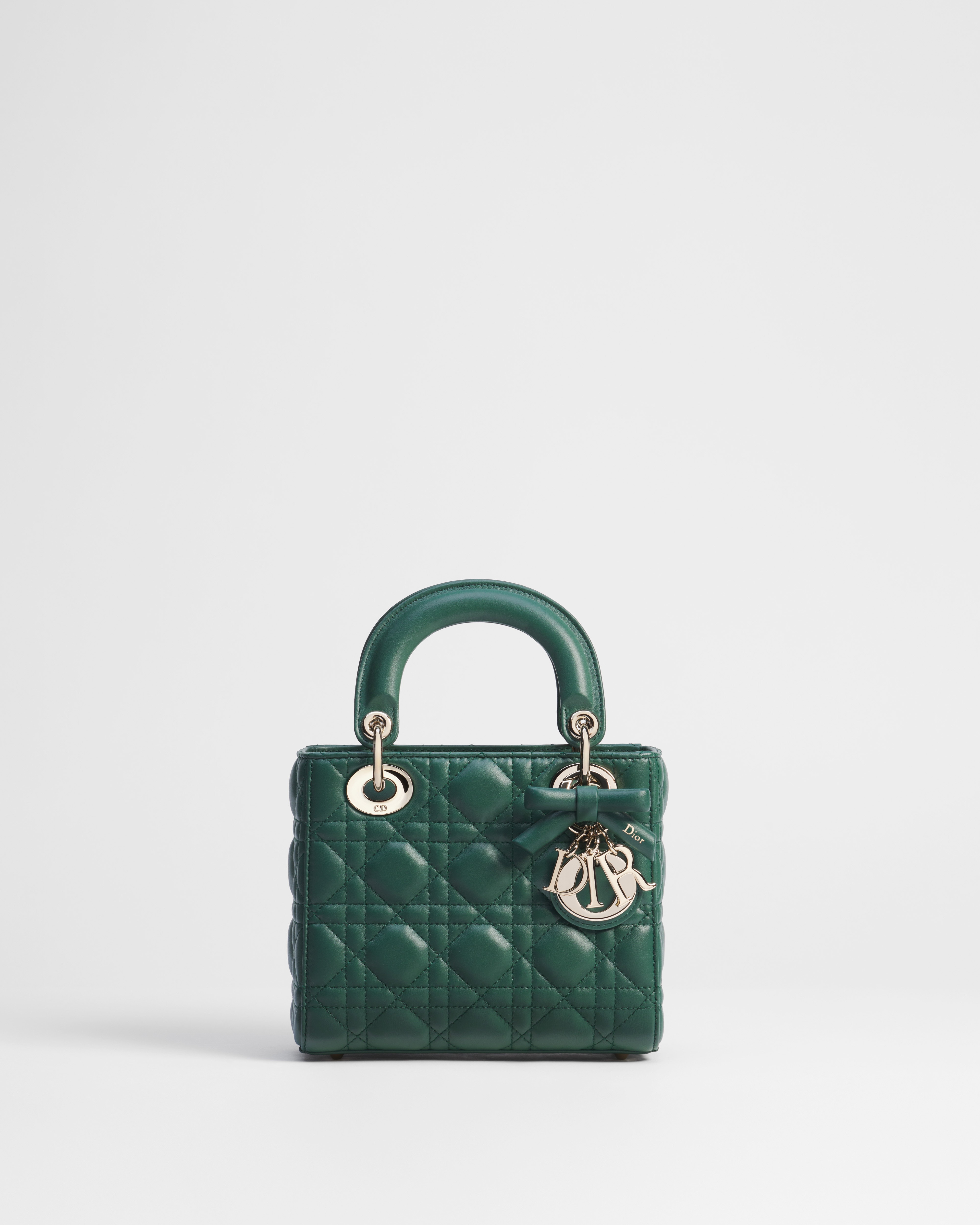 Mini Lady Dior Bag with Chain Evergreen Cannage Lambskin E01