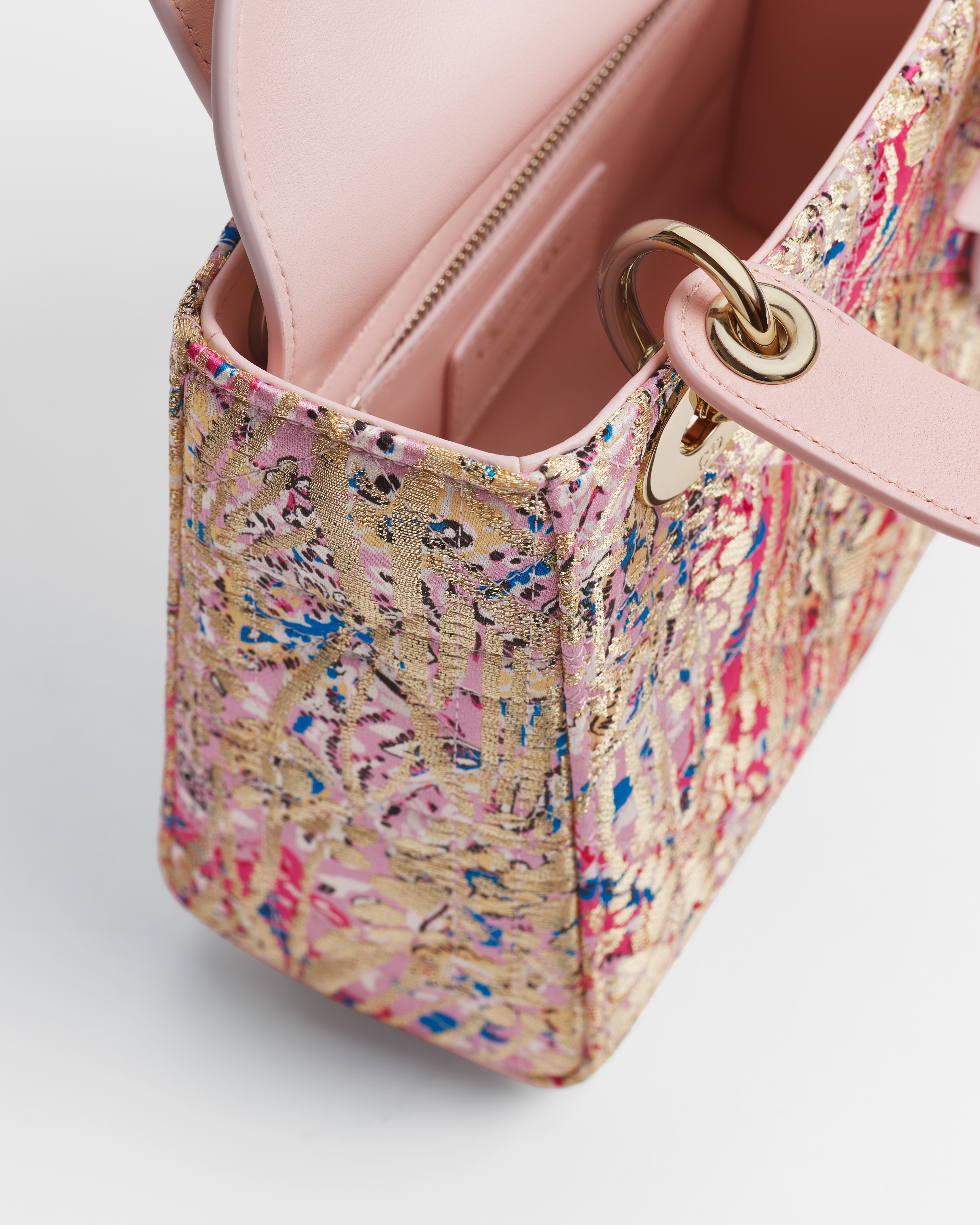 クリスチャン・ディオール ピンク マリスパール バッグ Mini Lady Dior Bag with Chain Multicolor Dior Byzance Ornemental